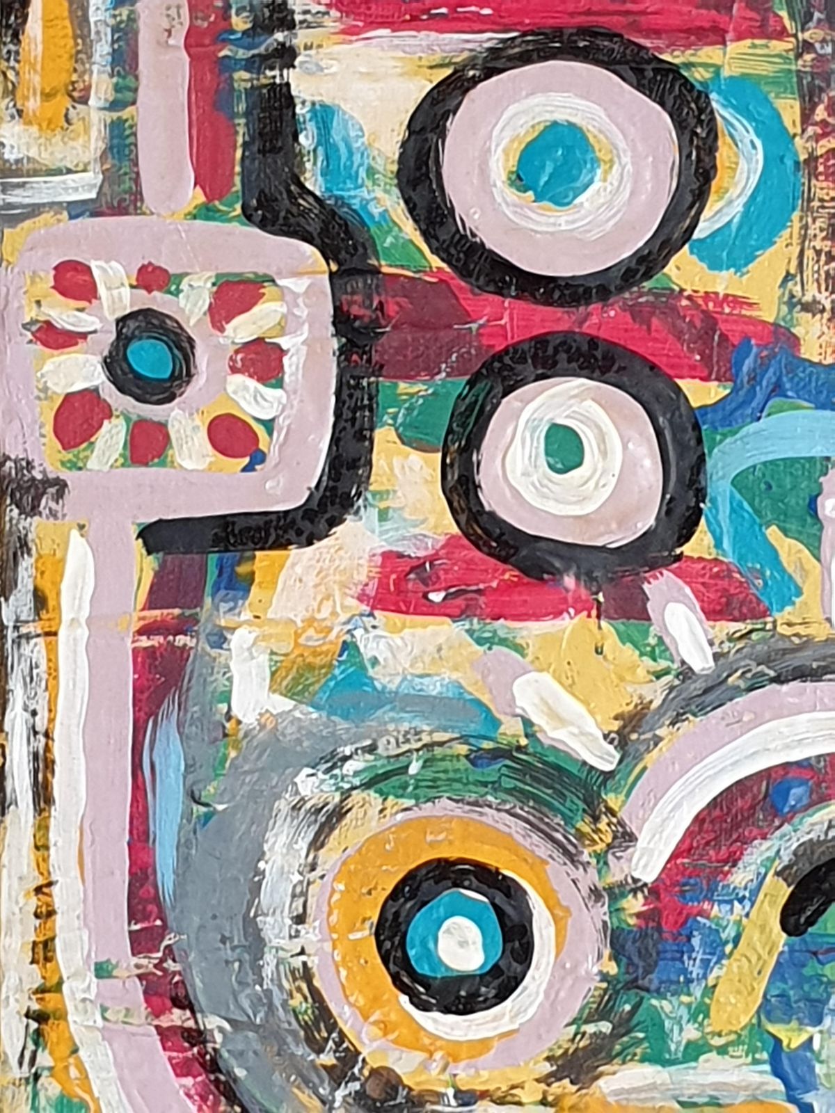 Albino Palamara Contemporary Abstract Expressionist Oil On Canvas. 'Les Origines Du Langage'2024 photo Art