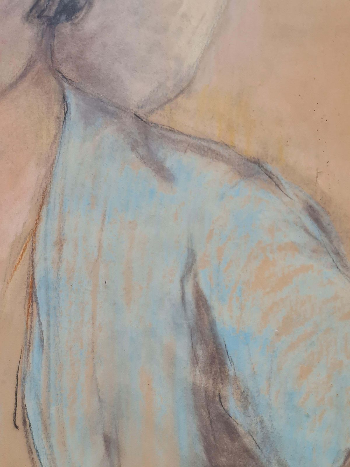 Louis Jean Beaupuyfrench Art Deco Society Portrait, Beauty In A Hat. Pastel And Crayon.1936 photo buy