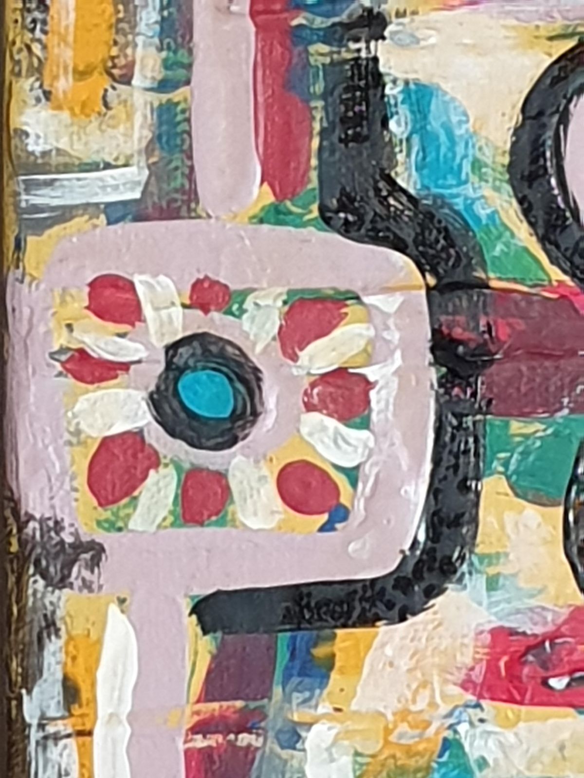 photo furniture Albino Palamara Contemporary Abstract Expressionist Oil On Canvas. 'Les Origines Du Langage'2024