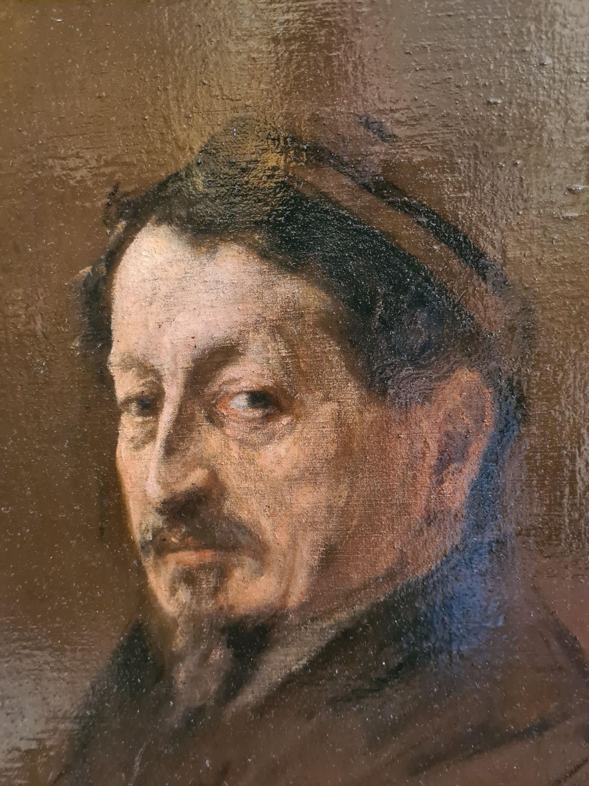 19th Century Oil, Study For A Portrait Of Emile Baron photo furniture
