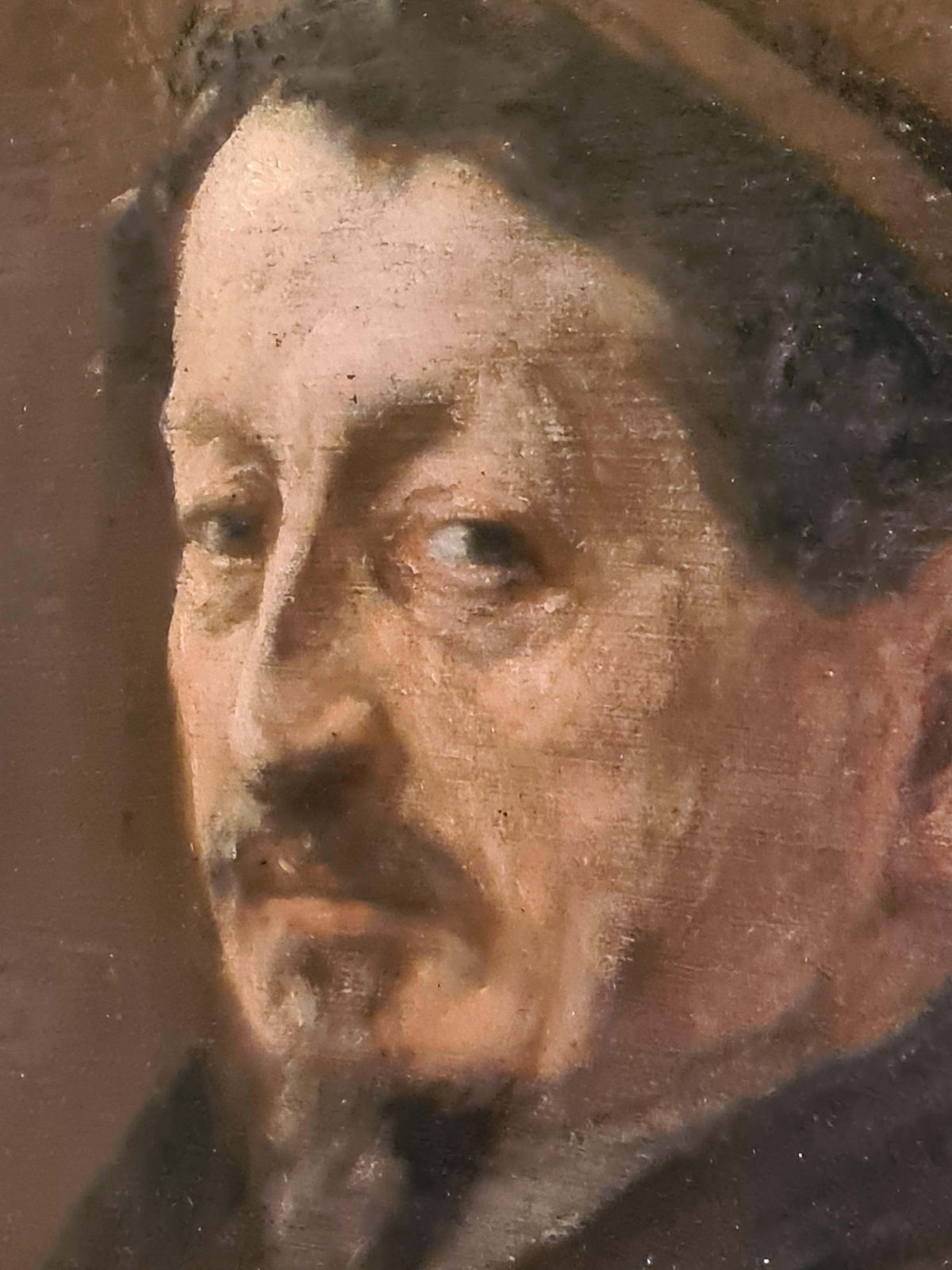 19th Century Oil, Study For A Portrait Of Emile Baron photo Art