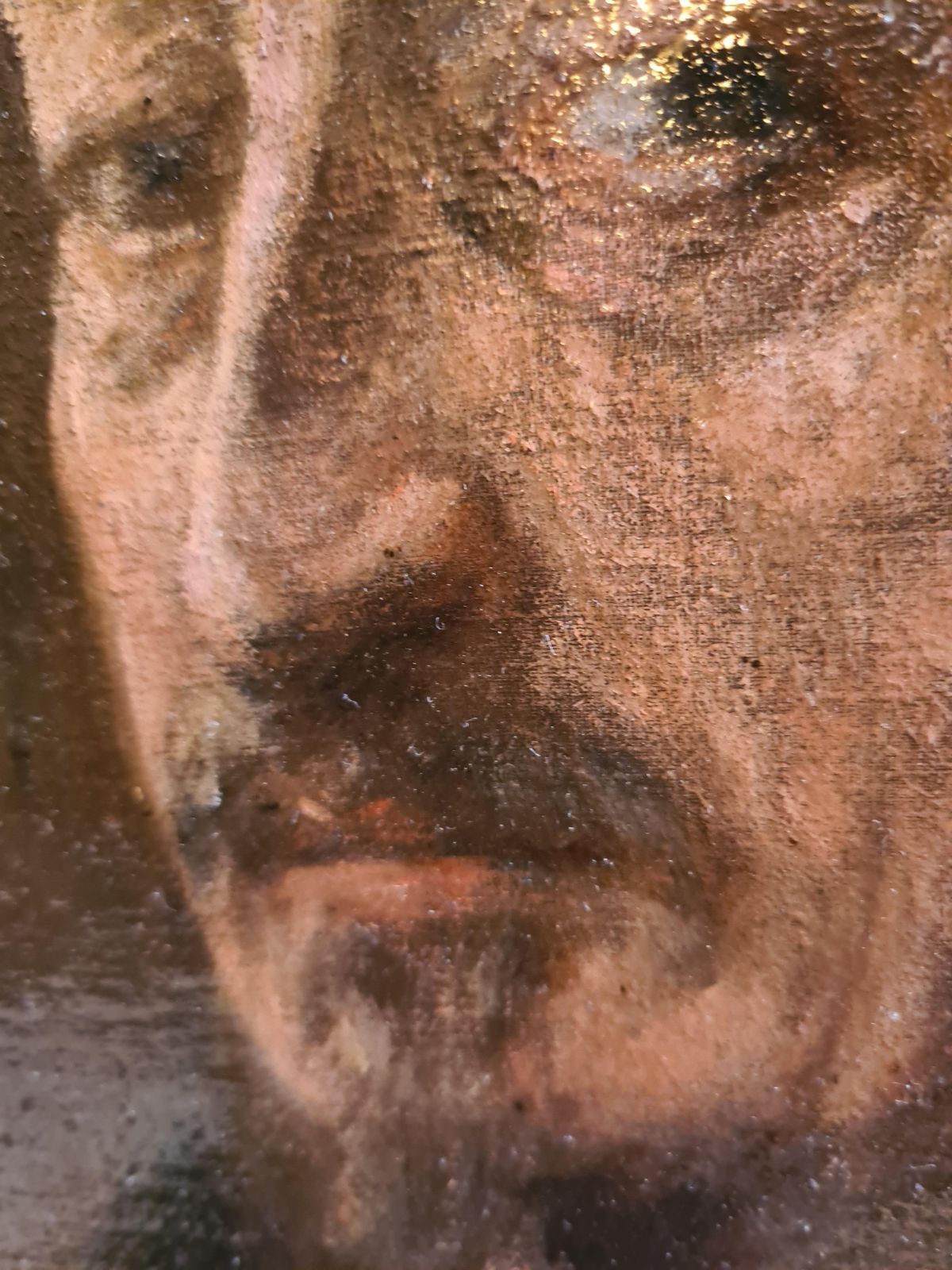 19th Century Oil, Study For A Portrait Of Emile Baron photo vintage