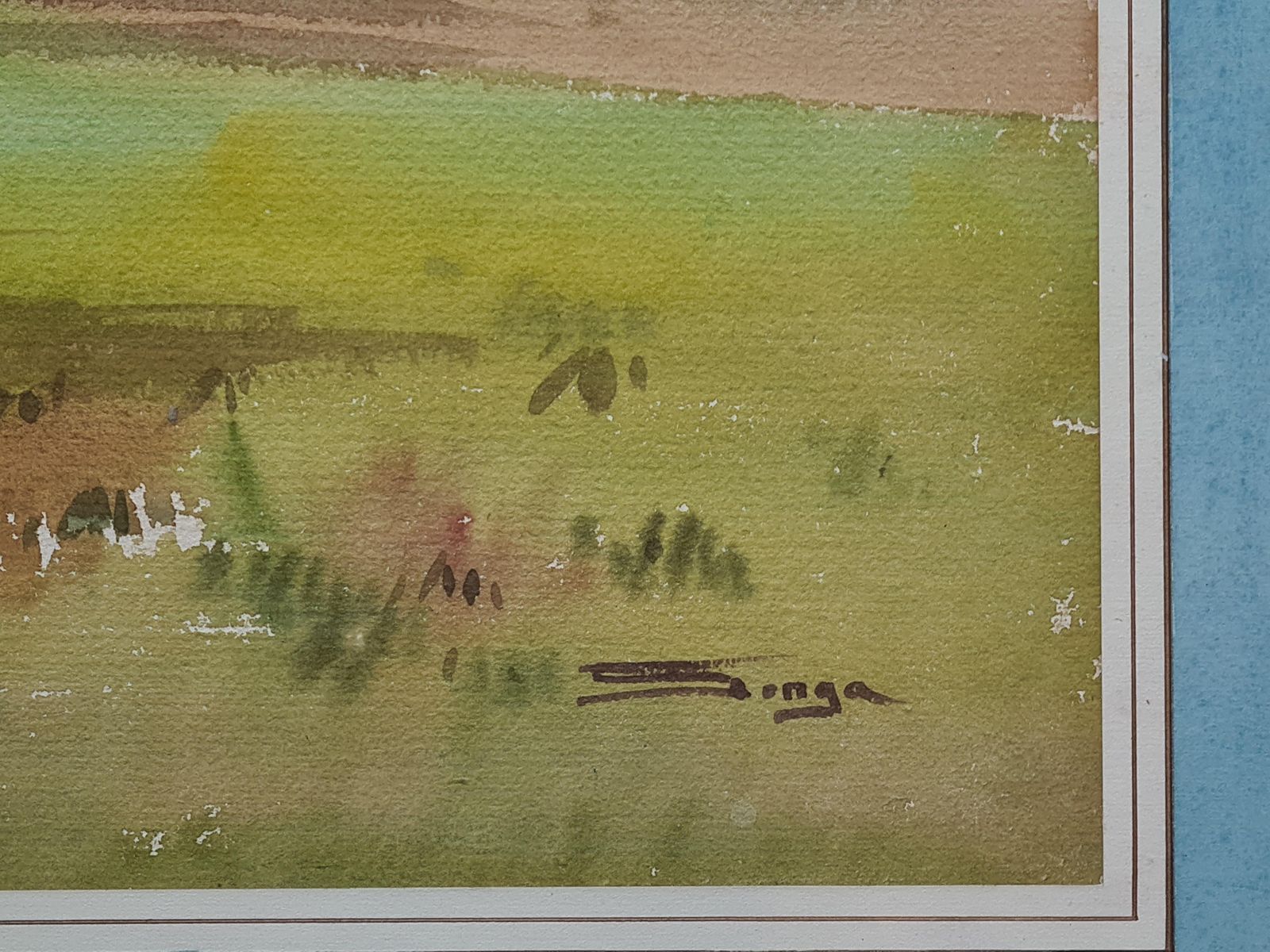 Songapair Of Impressionist Mediterranean Garden Views. Gouache & Watercolor On Paper photo 1019.0