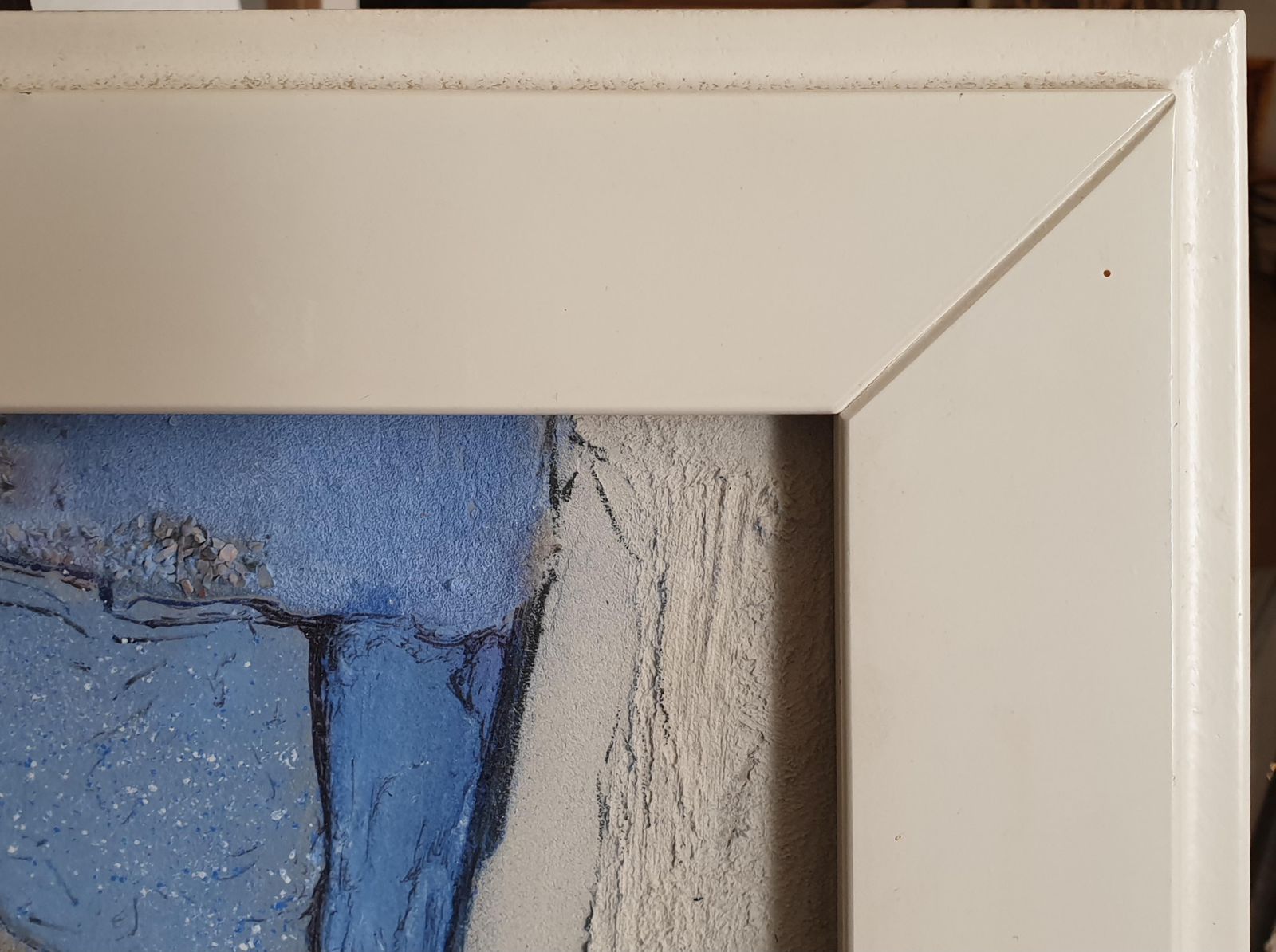 Art Francis Bessoncontemporary Belgian Mixed Media Abstract In Blue.2018 photo