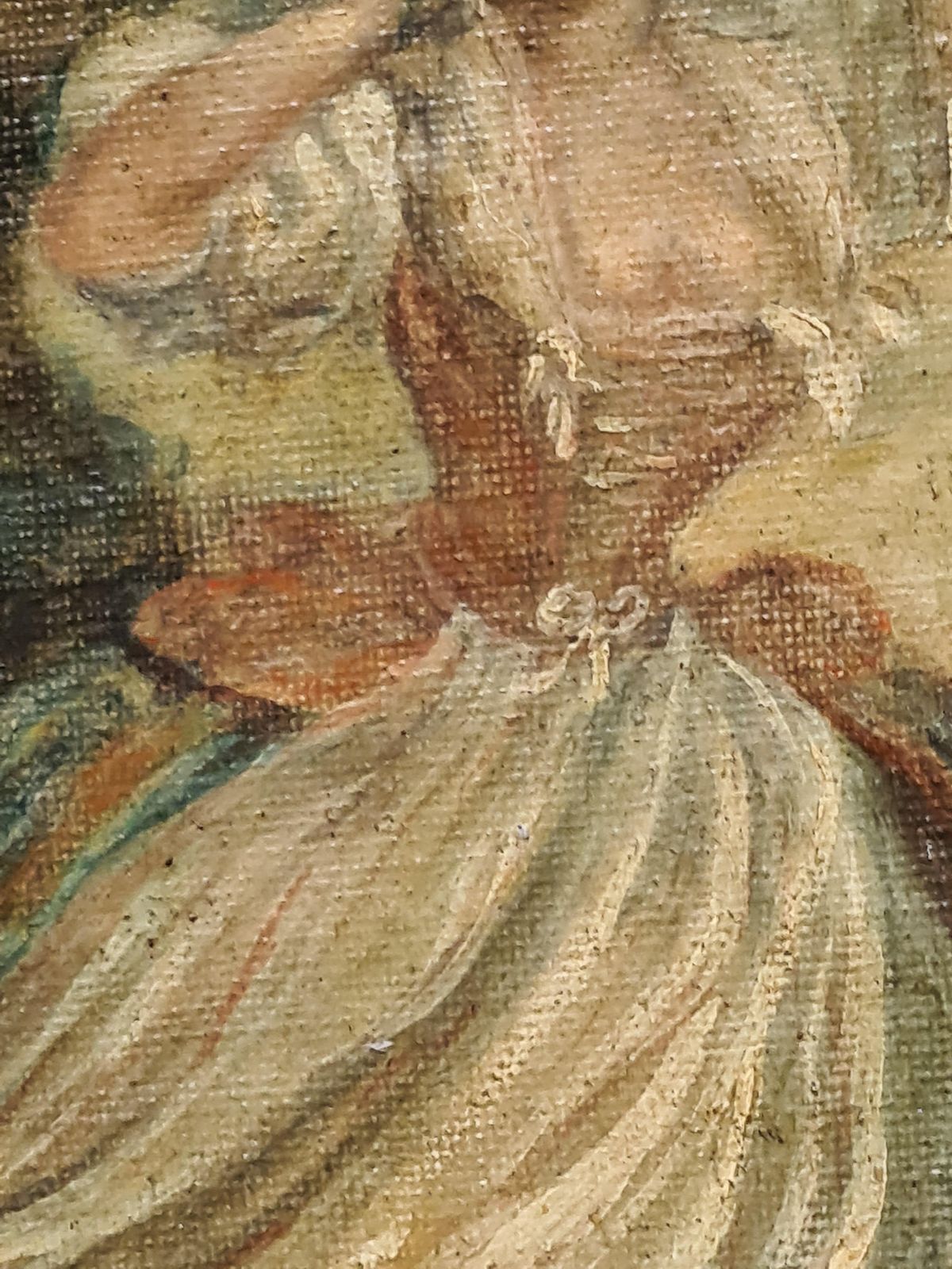 Allegory Of Love, Cupid With Beauty In Fine Dress Carrying A Basket Of Flowers photo 1020.0