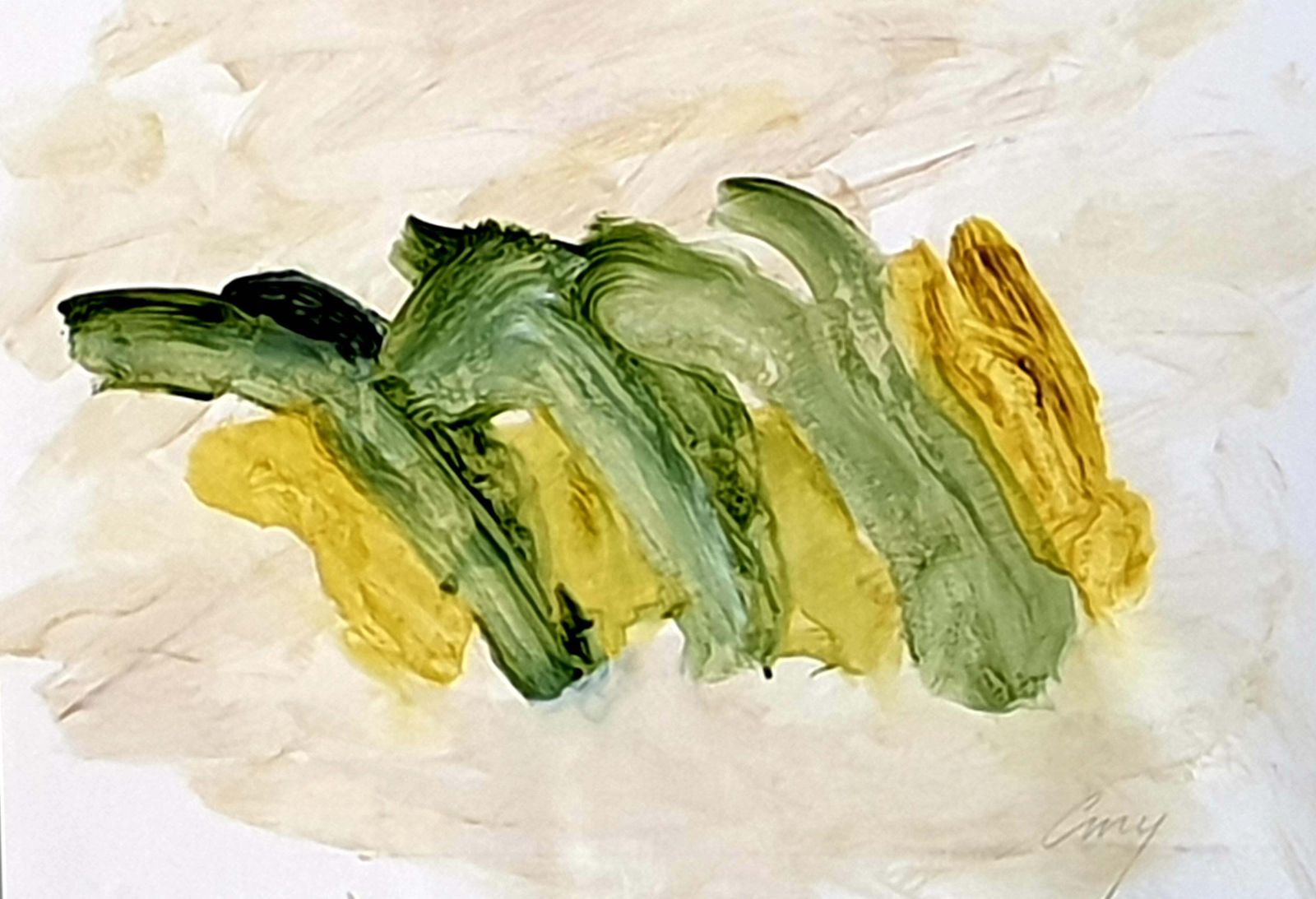 Christian Manoury Contemporary French Abstract Expressionist Acrylic On Paper..2020 photo for sale
