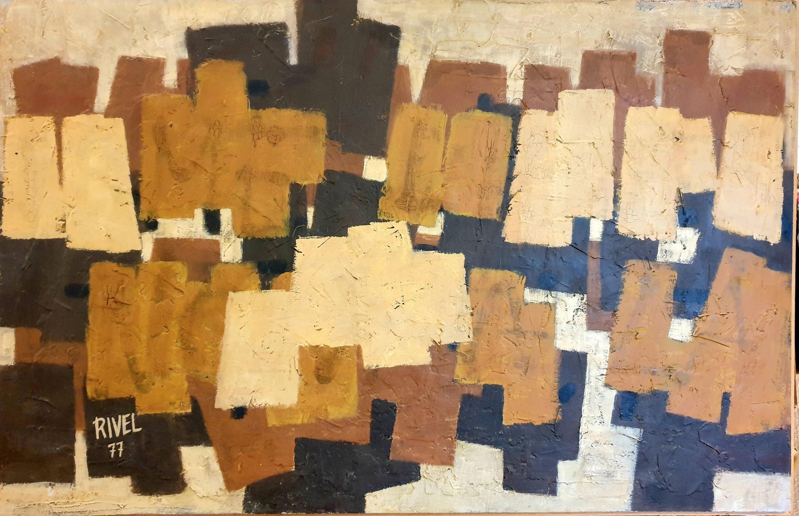 Rivellarge Geometric Abstract. 'Traces No.9 Pour Une Archéologie Du Présent.'1977