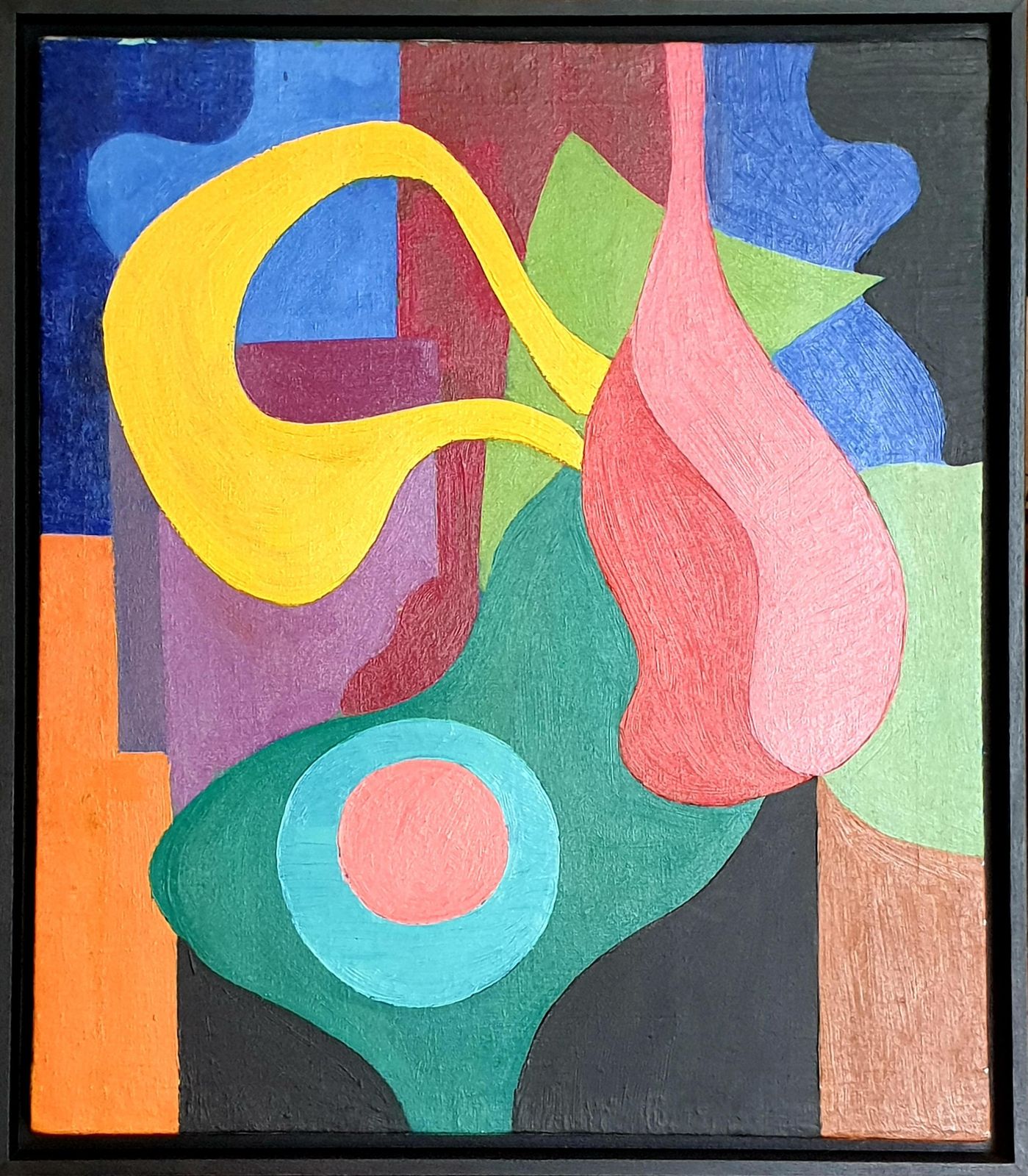Yuri Vassilievich Titovlate 20th Century Abstract Oil On Canvas " Flowers ". 1975