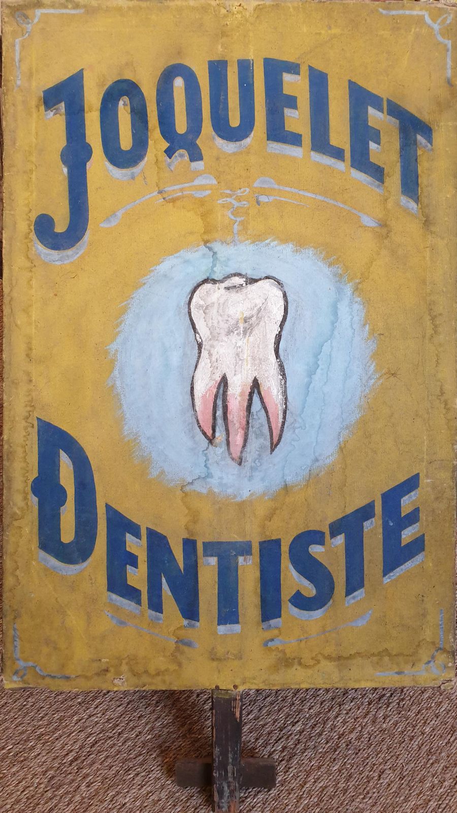 Unknownearly 20th Century Folk Art, Double Sided Fairground Advertising, Oil On Canvas.Early 1900s