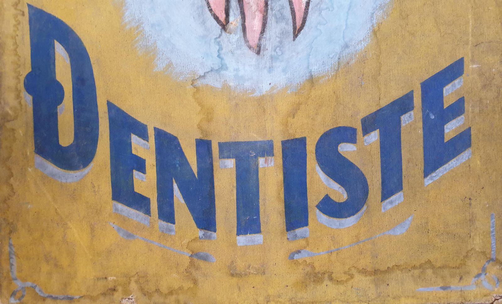 Unknownearly 20th Century Folk Art, Double Sided Fairground Advertising, Oil On Canvas.Early 1900s photo vinterior
