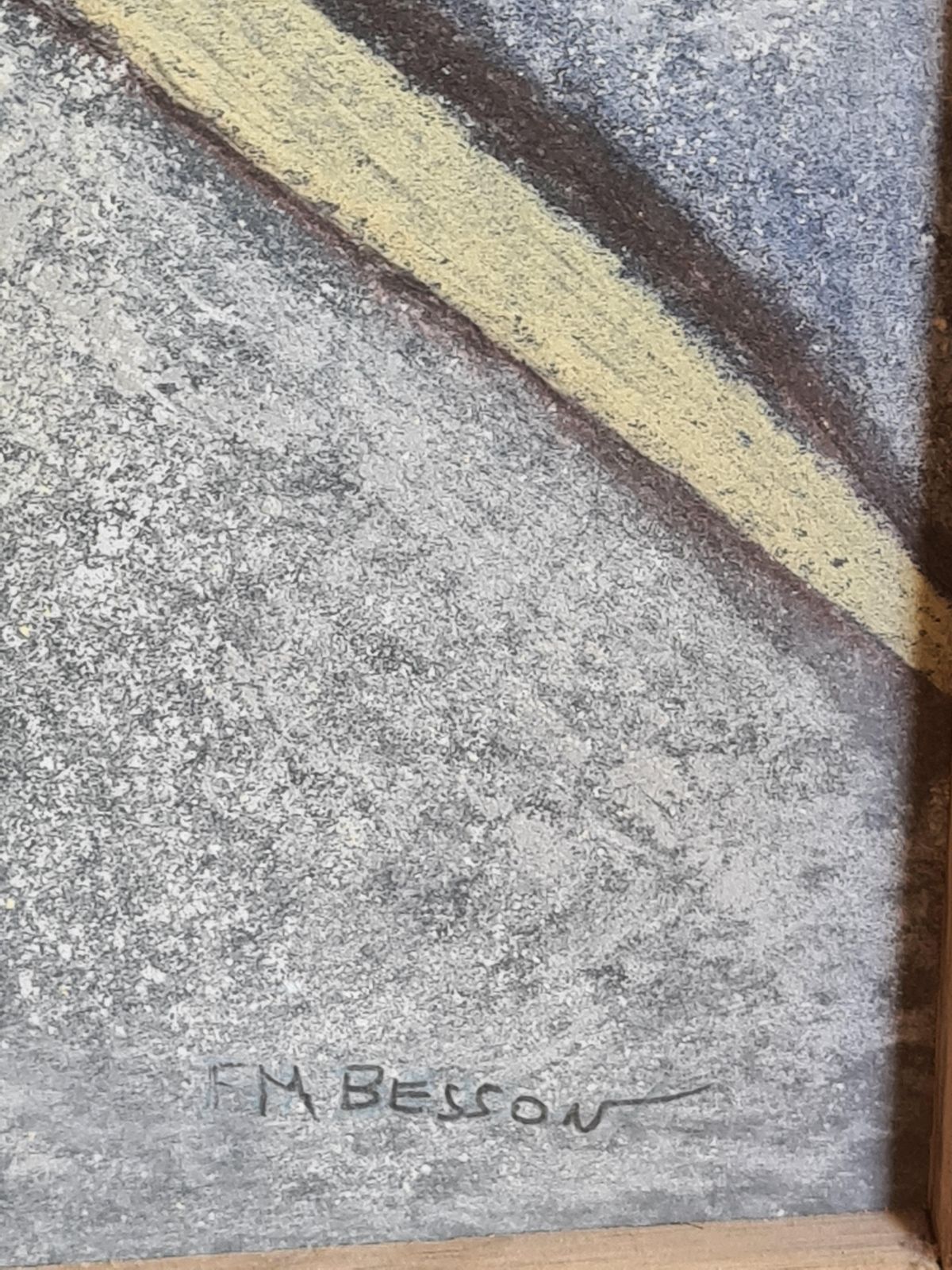 Francis Bessonsunshine, The Golden Orb, Large Contemporary Pastel And Mixed Media On Paper.2000 photo Art