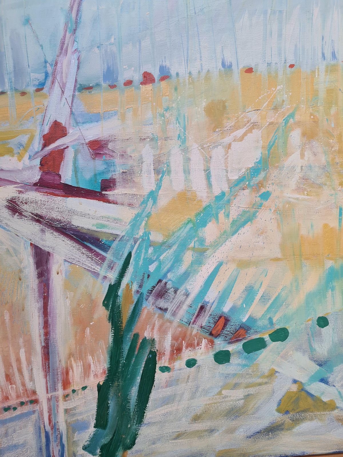 Tony Dielenzoetermeer Abstraction, Large Scale Abstract Expressionist Oil On Canvas photo vinterior