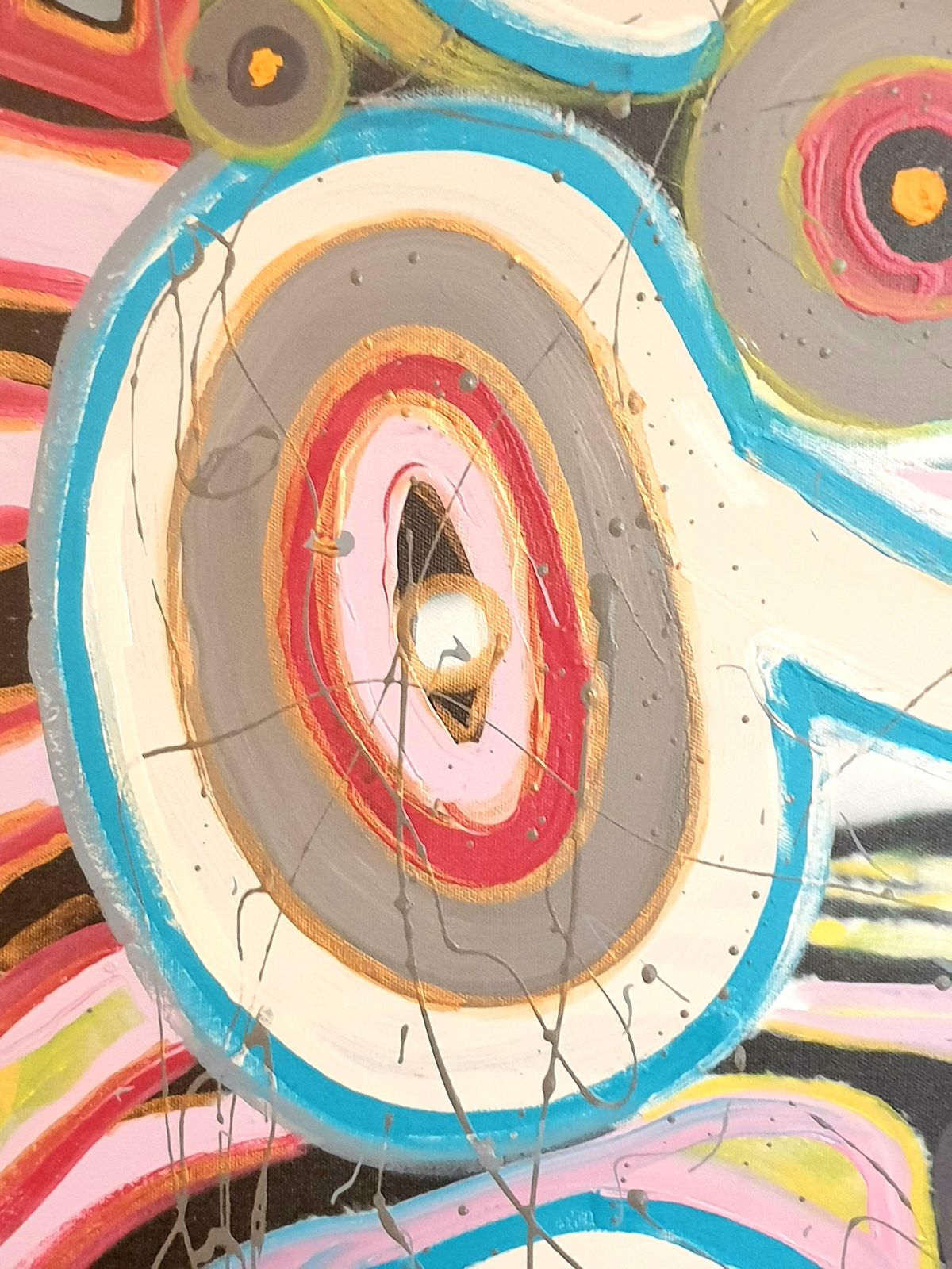 photo for sale Albino Palamaraitalian Abstract Expressionist Acrylic On Canvas. 'Agrandissement Cellulaire'.2024