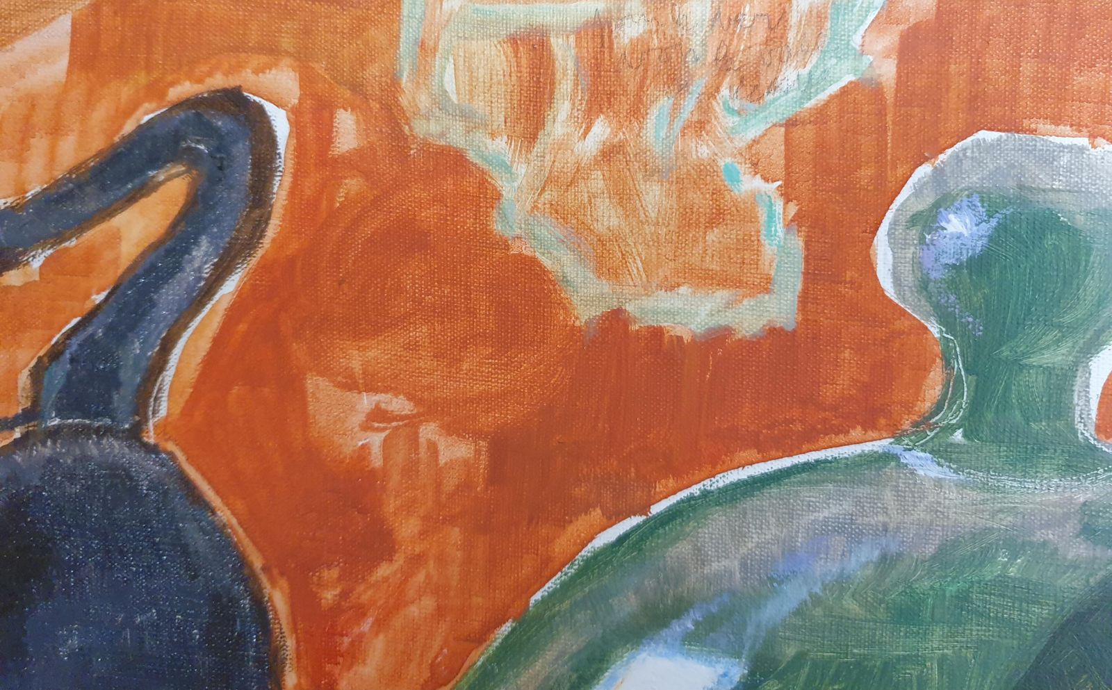 Maurice Delavier'naughty Pusscats!'. Hommage To Matisse, Oil On Canvas.1982 photo vinterior