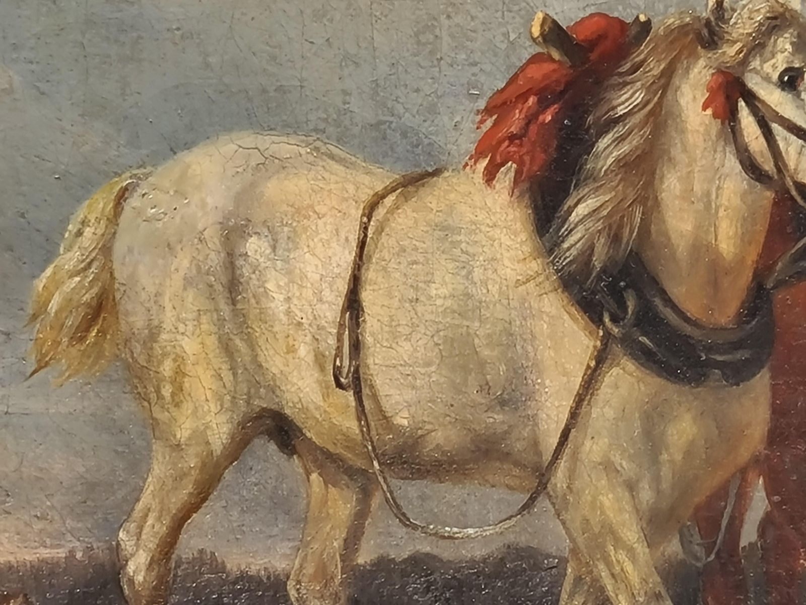 photo furniture M M (Marie Munch)the Horse Drover, 19th Century Austrian School, Oil On Canvas1849