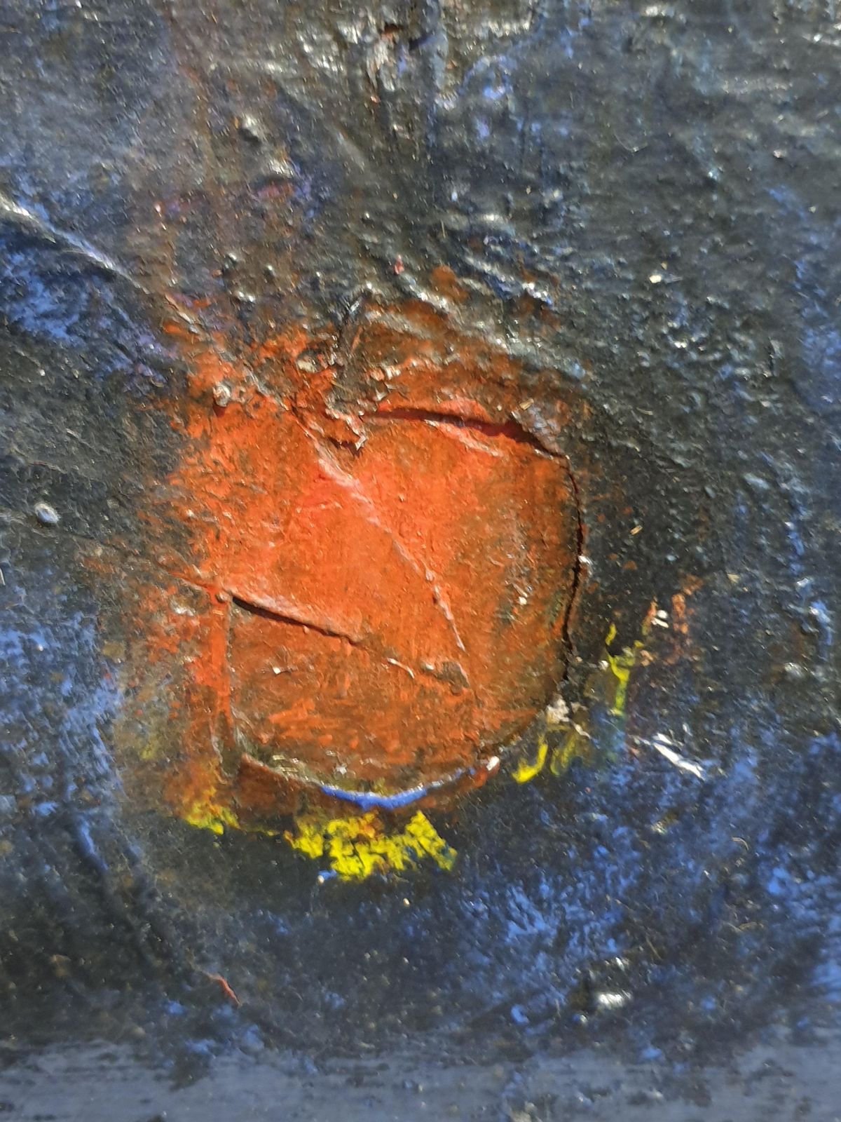 Unknown'monogrammes'. French Mid Century Abstract Expressionist. Oil On Canvas.1960s photo Art