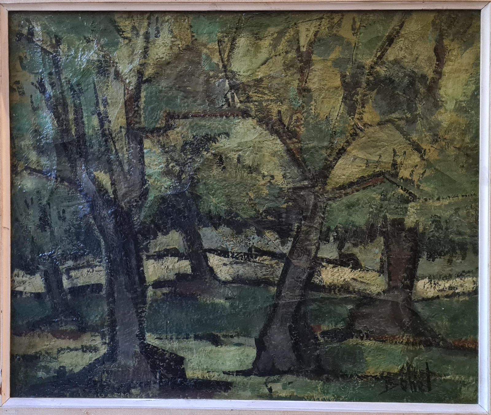 Germain Bonelfrench Expressionist Landscape, The Abri At L'olivette, Cap D'antibes1960 photo for sale