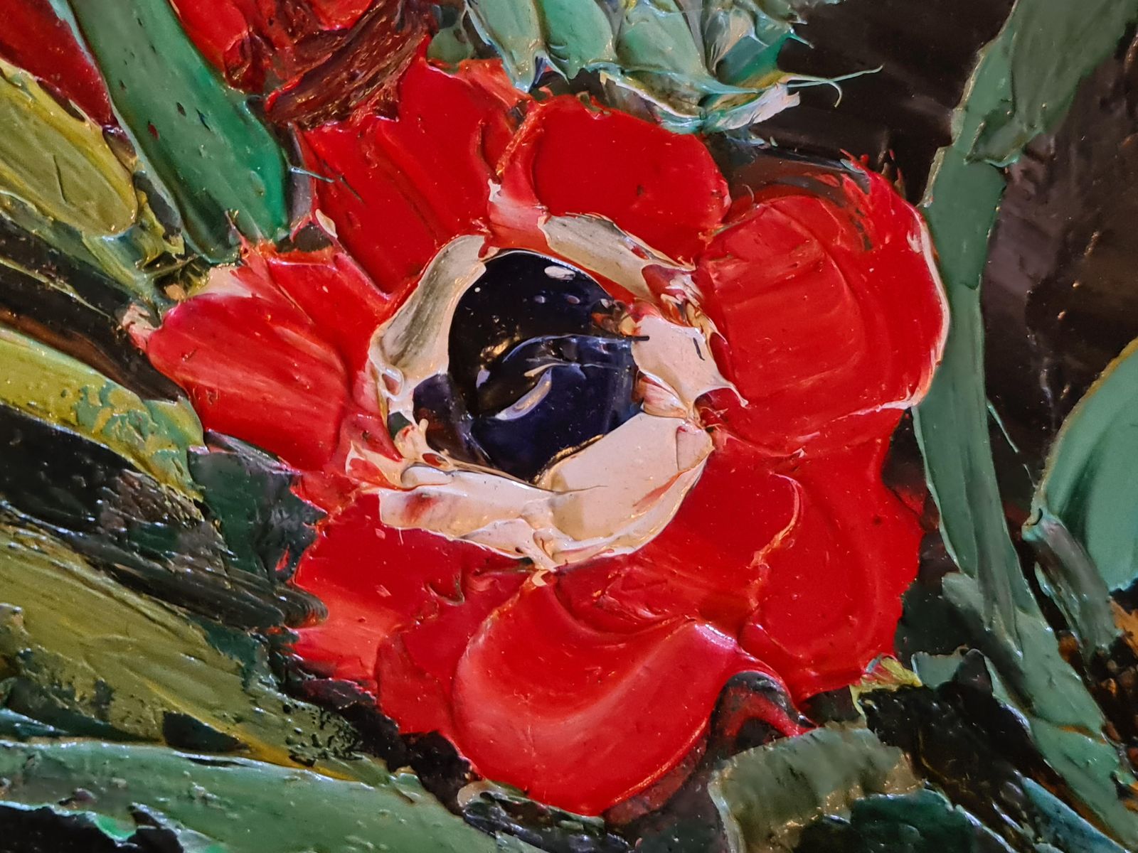 photo furniture André Vagh Weinmannlarge Scale French Oil On Canvas Still Life Of Flowers, Tulips, Iris And Lillies1963