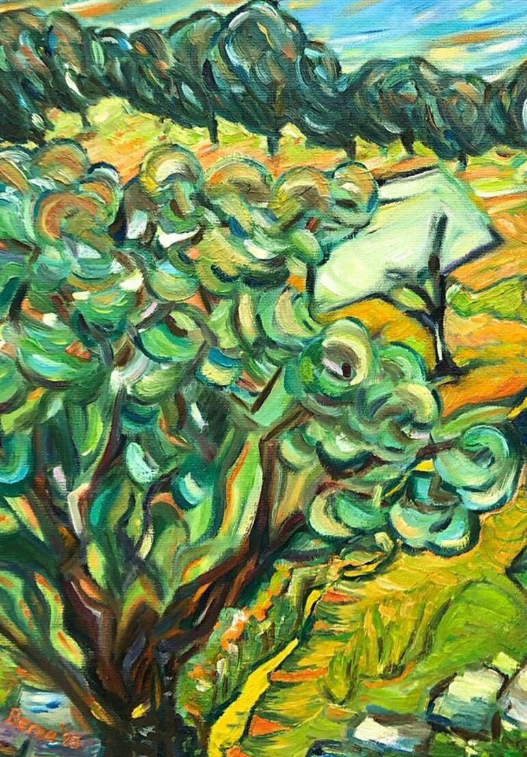Art Bernadette Van Baarsen"Terranque", Contemporary Abstract Expressionist Acrylic On Canvas.2023 photo