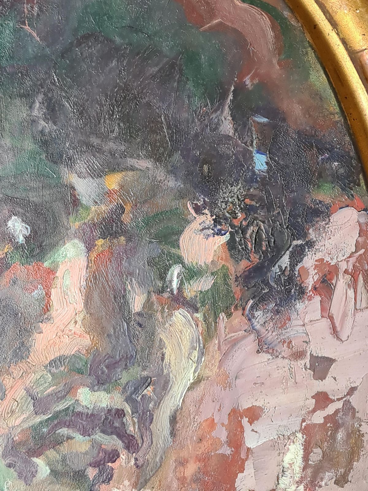 Stephane Lovighi Bourgognefrench Expressionist Self Portrait. Oil On Canvas.1995 photo buy