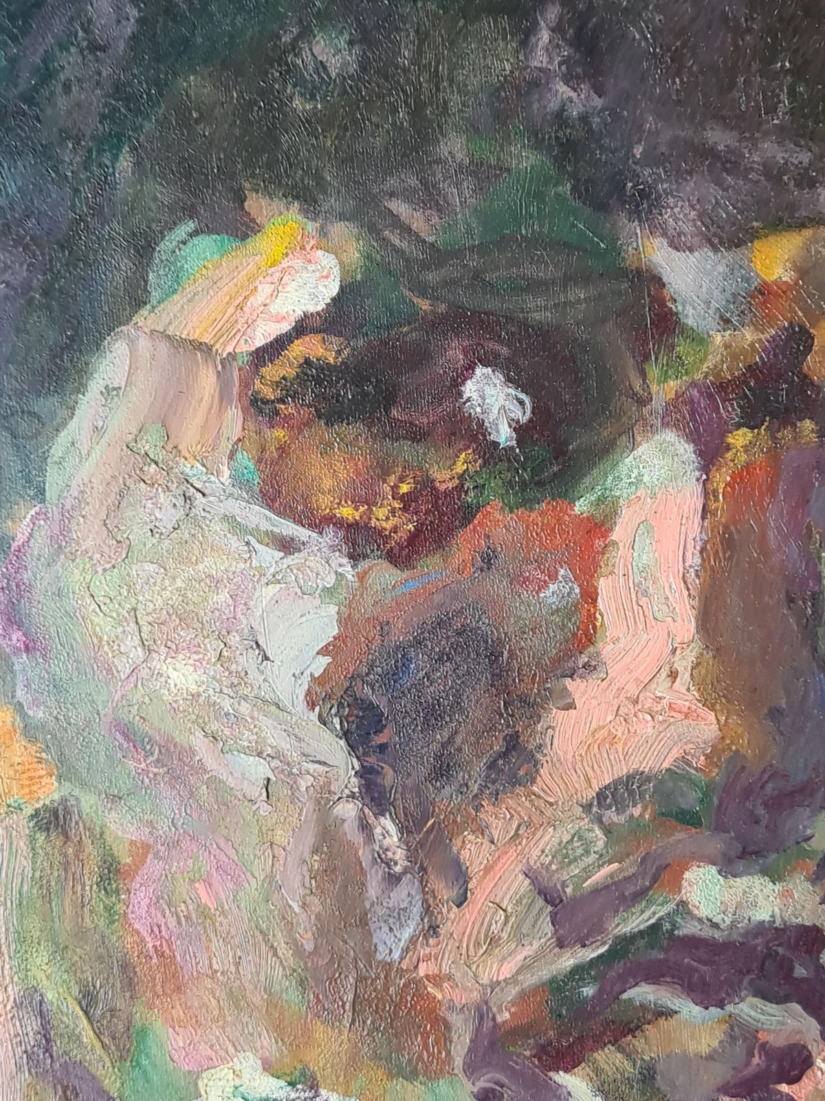 photo furniture Stephane Lovighi Bourgognefrench Expressionist Self Portrait. Oil On Canvas.1995