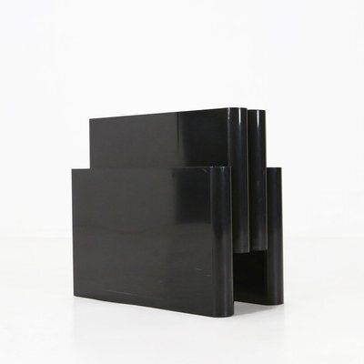 Black 4676 Magazine Rack By Giotto Stoppino For Kartel, Italy, 1970s