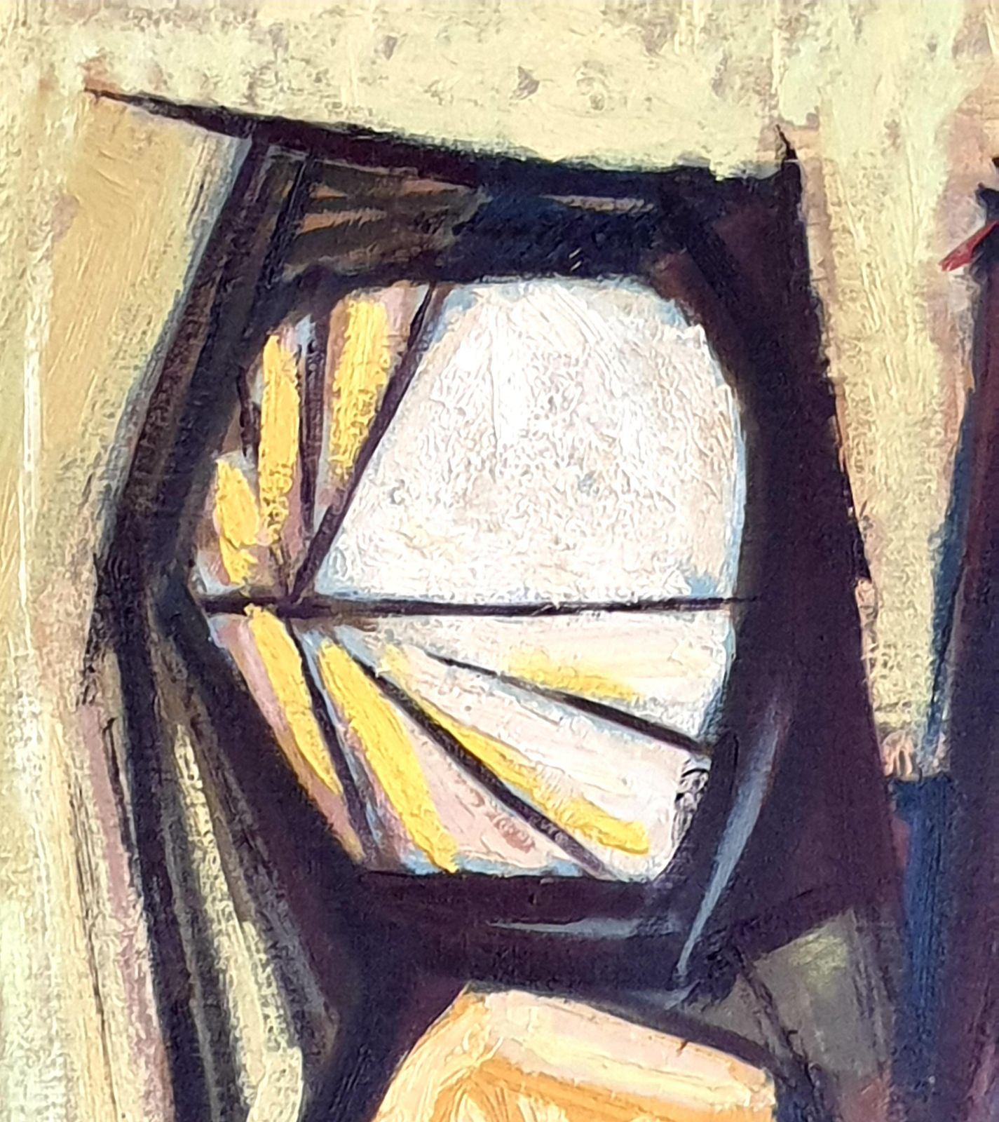 Eric Verhallarge Mid Century Abstract Expressionist Oil On Canvas, Circle Of Bernard Buffet1965 photo 2721.0