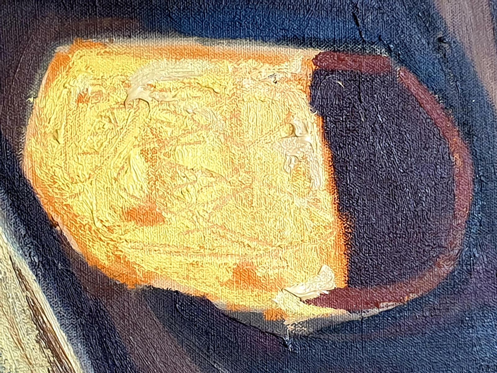 photo vintage Eric Verhallarge Mid Century Abstract Expressionist Oil On Canvas, Circle Of Bernard Buffet1965