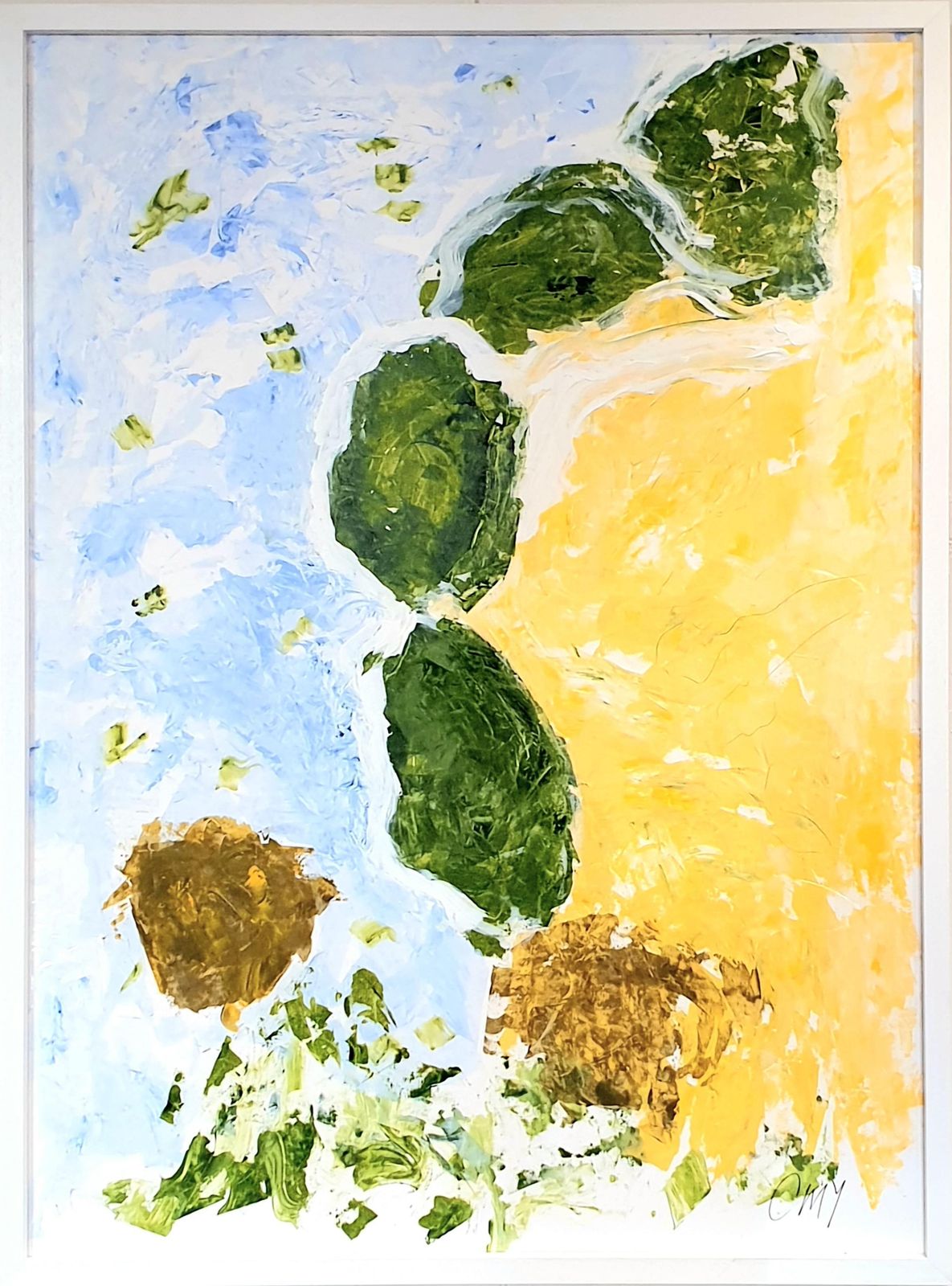 Christian Manoury Contemporary Abstract Expressionist Acrylic On Paper, 'Hommage To Debussy'.2024 photo furniture