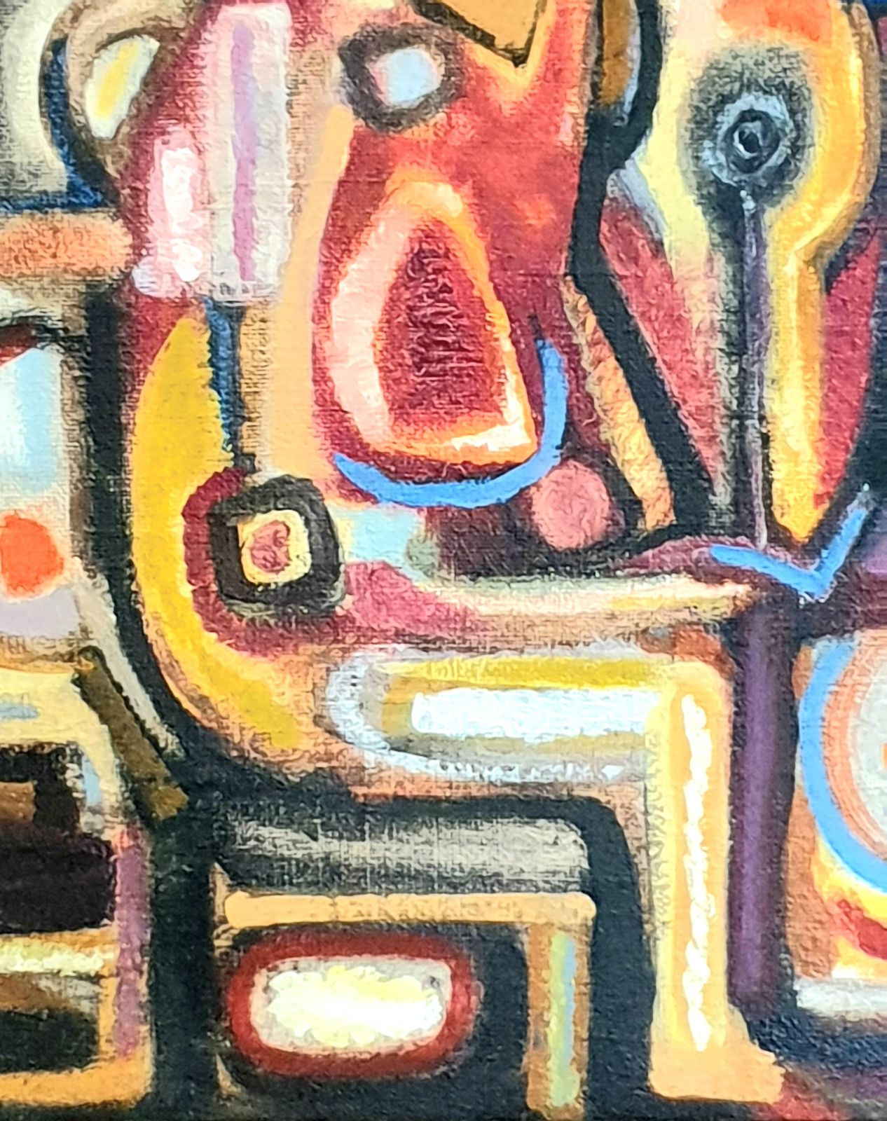 Jean Louis Ladislas Mid Century French Abstract Expressionist Oil On Canvas.1969 photo furniture