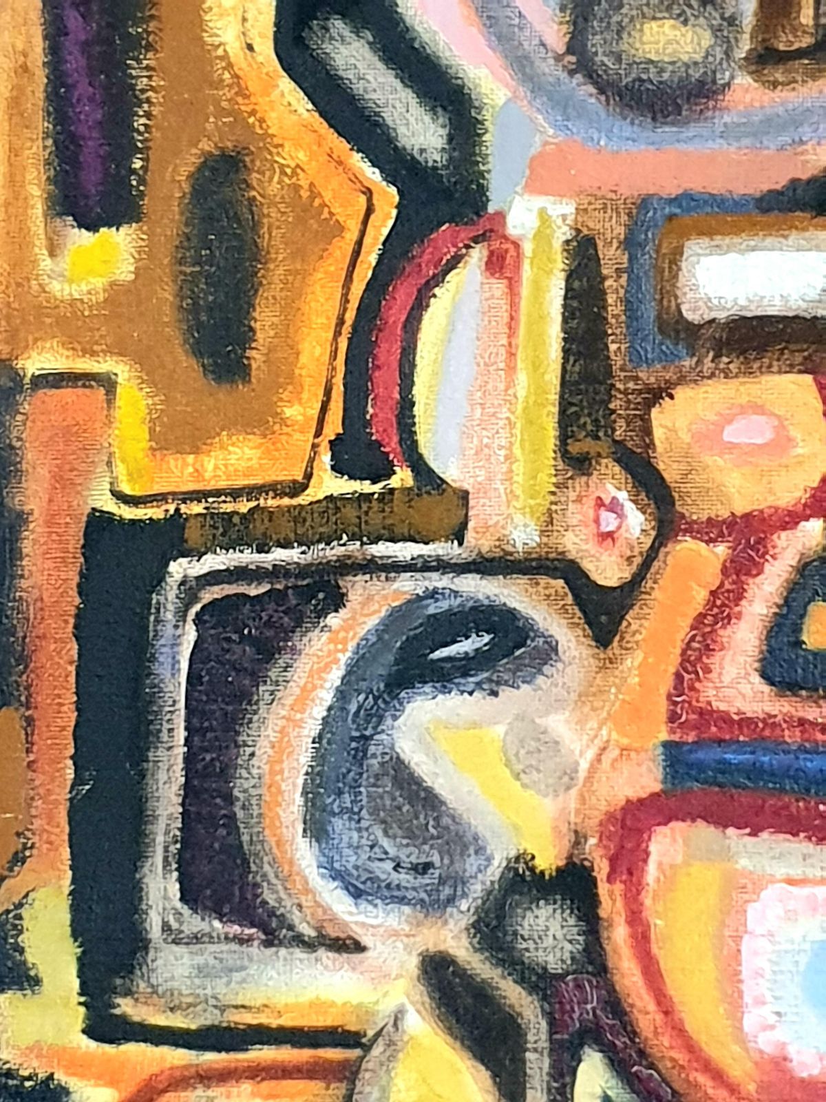 Jean Louis Ladislas Mid Century French Abstract Expressionist Oil On Canvas.1969 photo buy