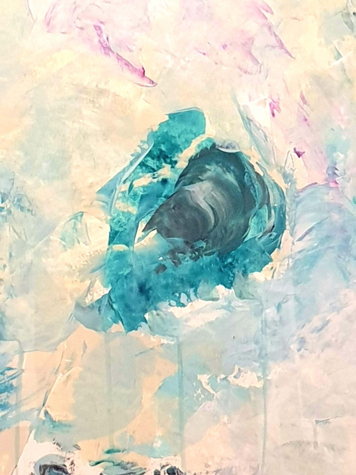 Christian Manoury Contemporary Abstract Expressionist Acrylic On Paper, 'Hommage To Debussy'.2024 photo Art