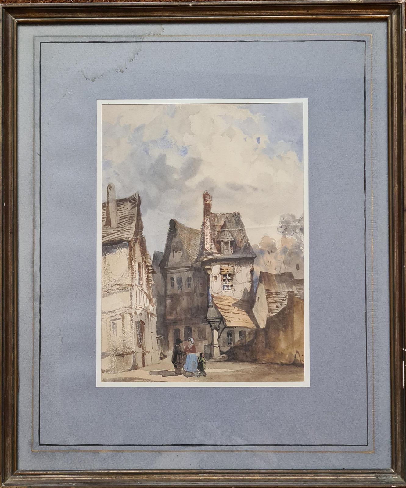 Late 18th Century Watercolour, A Swiss Village, Circle Of Claude Louis Châtelet photo furniture