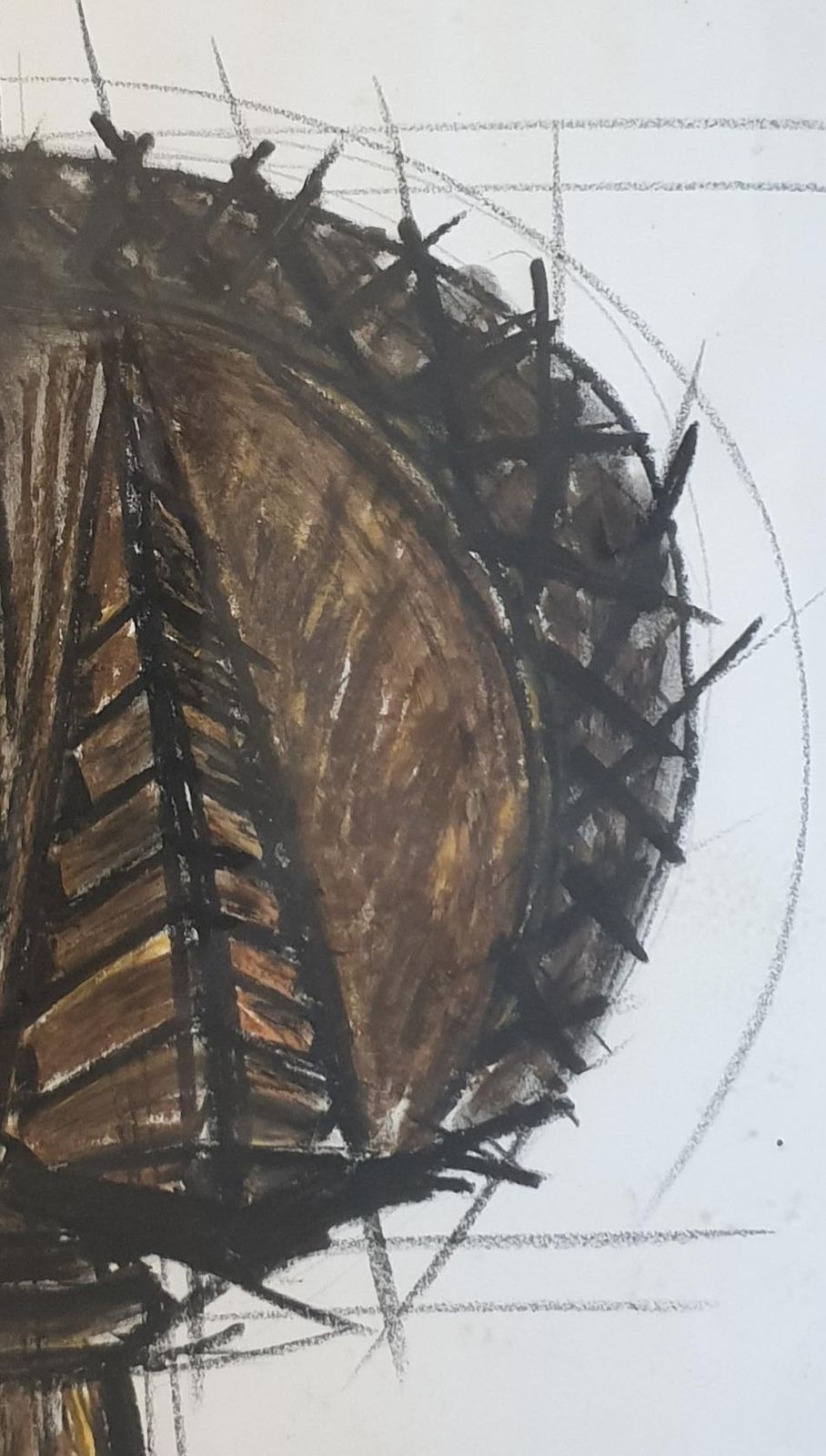 Unknownmermet. Mid Century Design For A Sculpture. Acrylic And Crayon On Paper.1960s photo vintage