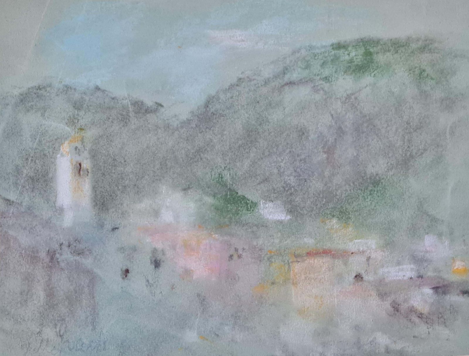Hercules Brabazon Brabazonimpressionist View Of Villefranche, South Of France, In The Style Of Turner.1860s