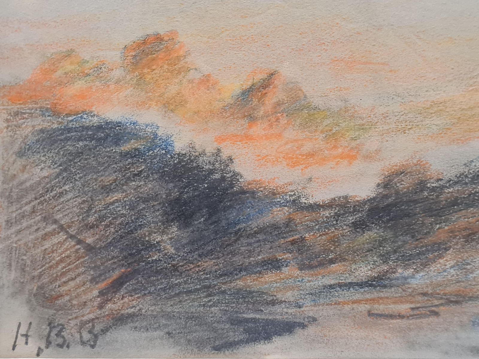 Hercules Brabazon Brabazonsunset On The Alpslate 19th Century photo vintage