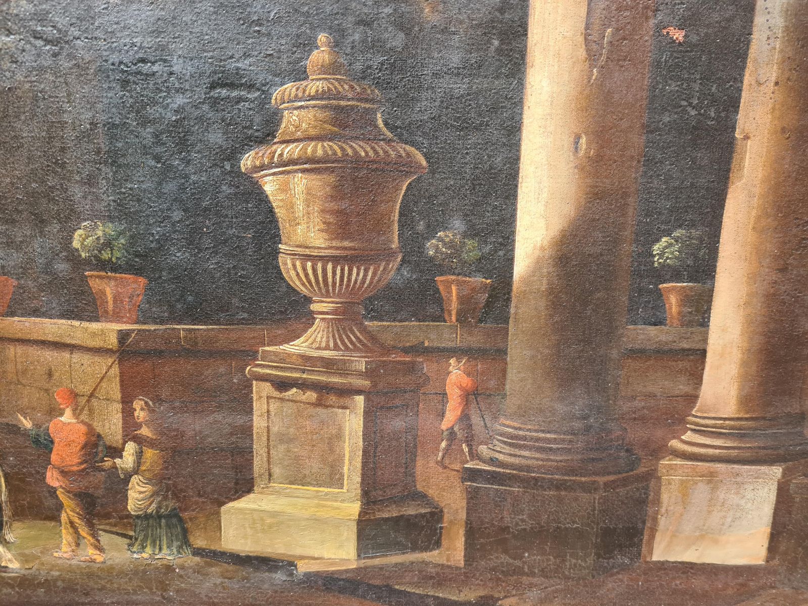 Grand Tour 18th Century Veduta Capriccio Painting, After Gennaro Greco photo Art
