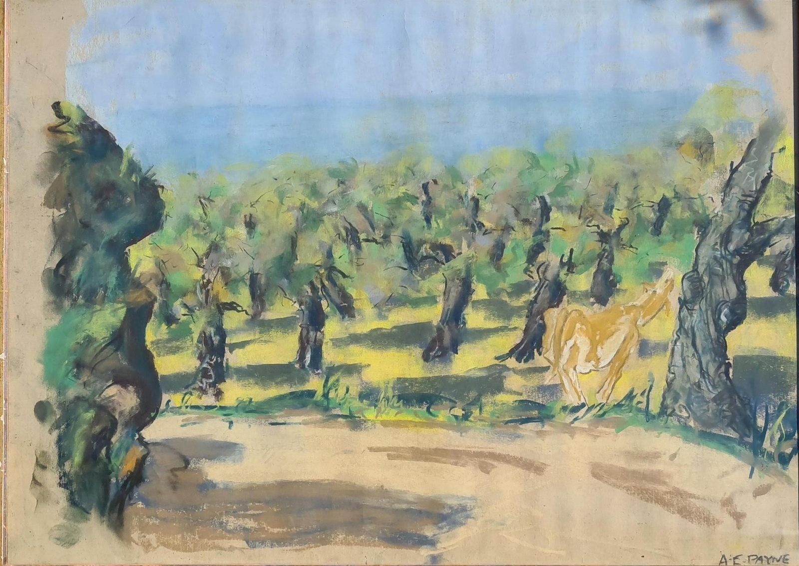Edgar Alwin Paynepair Of Watercolours. Possibly Views From The Santa Fe Railroad1918