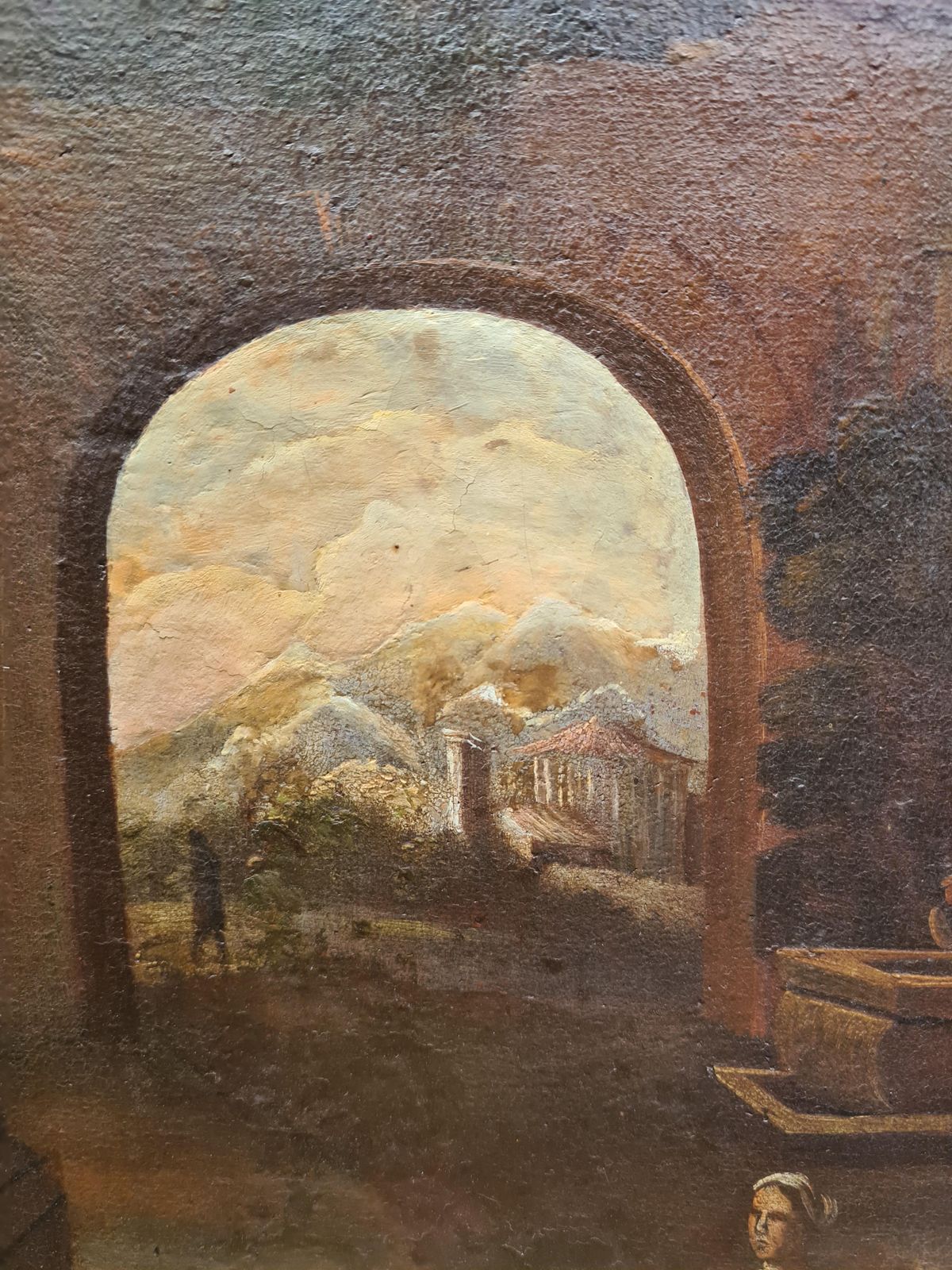Grand Tour 18th Century Veduta Capriccio Painting, After Gennaro Greco photo buy