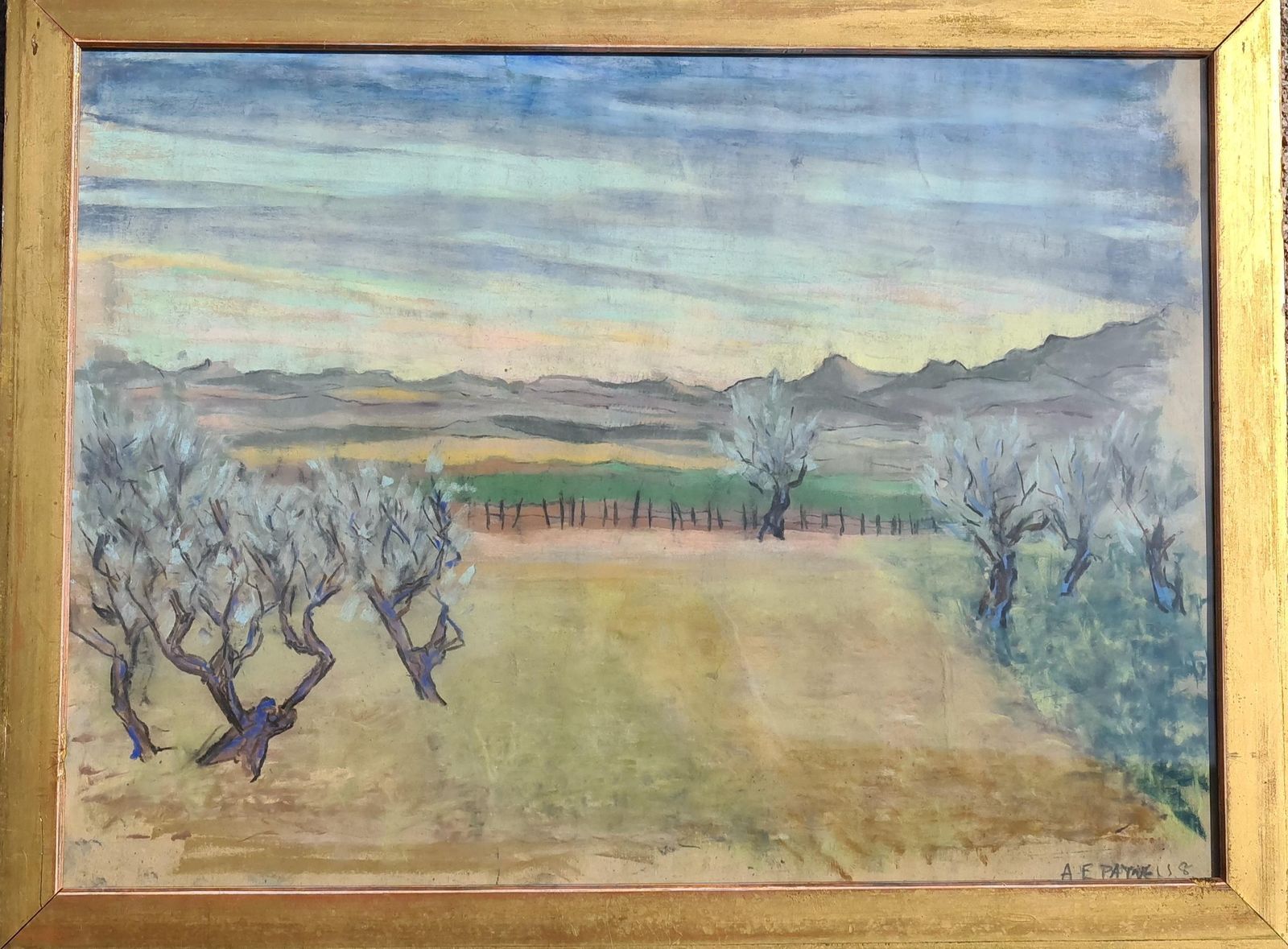 Edgar Alwin Paynepair Of Watercolours. Possibly Views From The Santa Fe Railroad1918 photo vintage