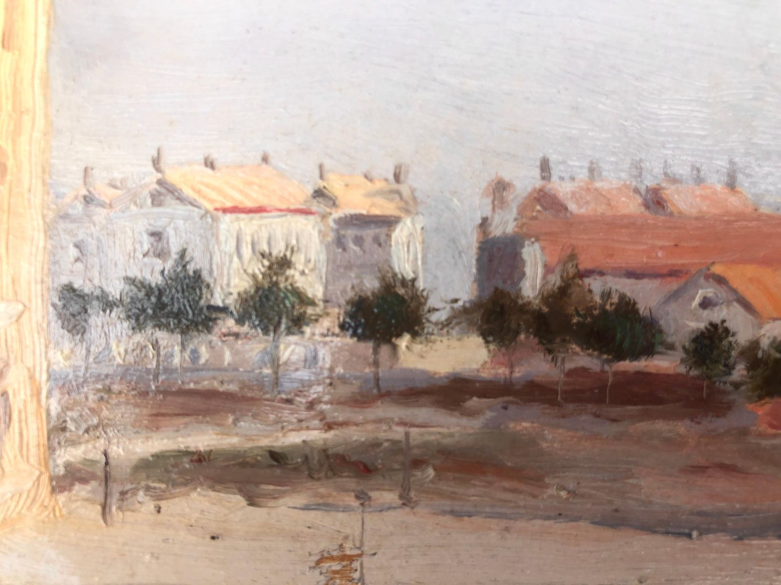 Manuel Isidor Valle Micolau Early 1920s Spanish Village Landscape Oil Painting Mediterranean Plein Air Art photo Art
