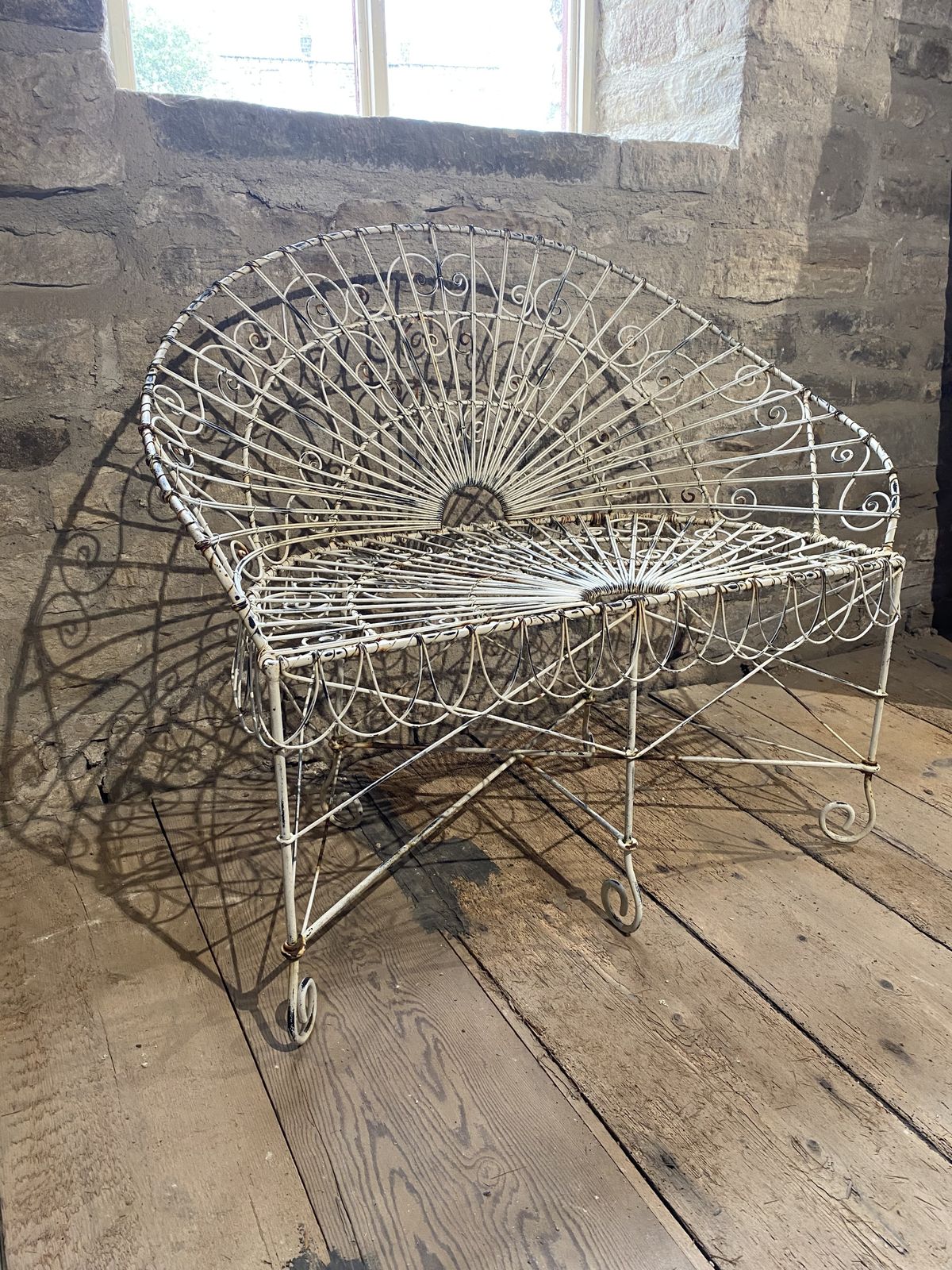 Decorative Wire Garden Bench photo furniture