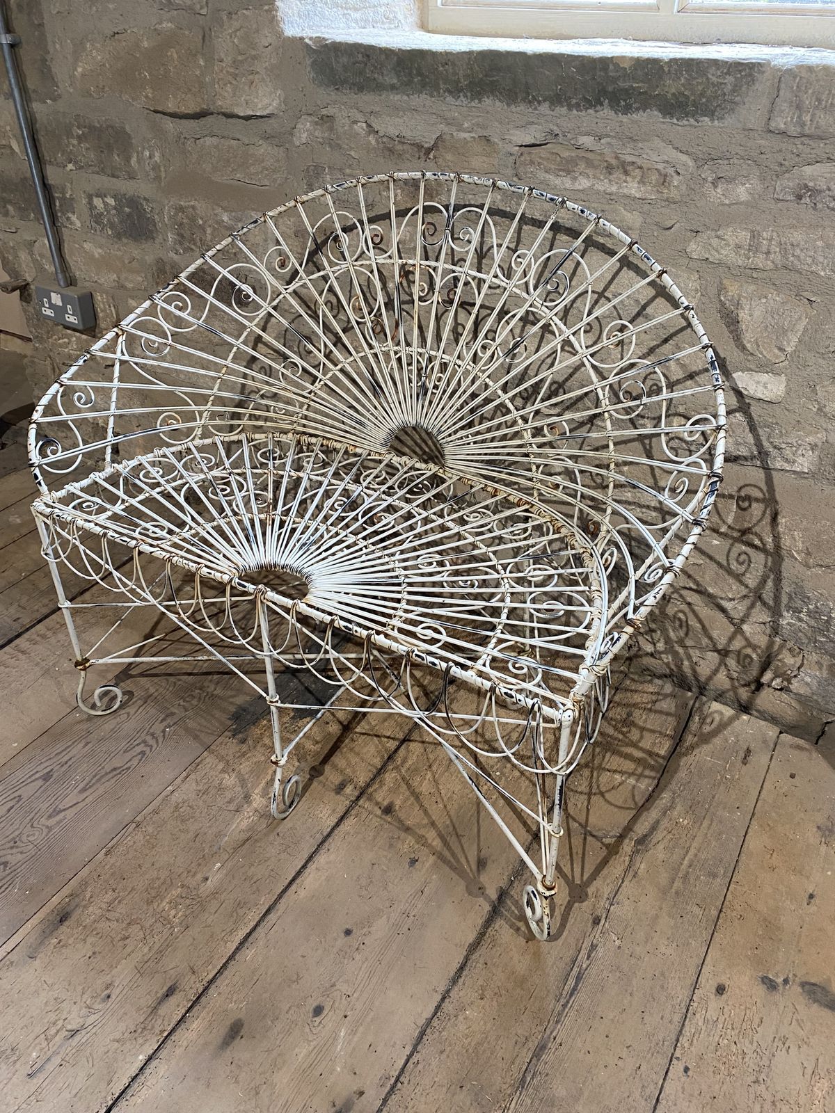 Decorative Wire Garden Bench