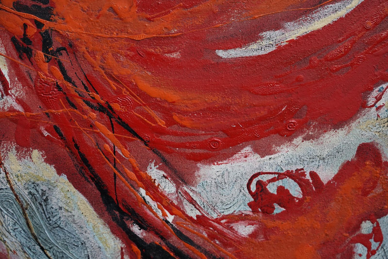 Armando Baldinelliorange Abstract   Italian/South African Sixties Abstract Art Oil Paintingcirca 1960 photo 1836.0