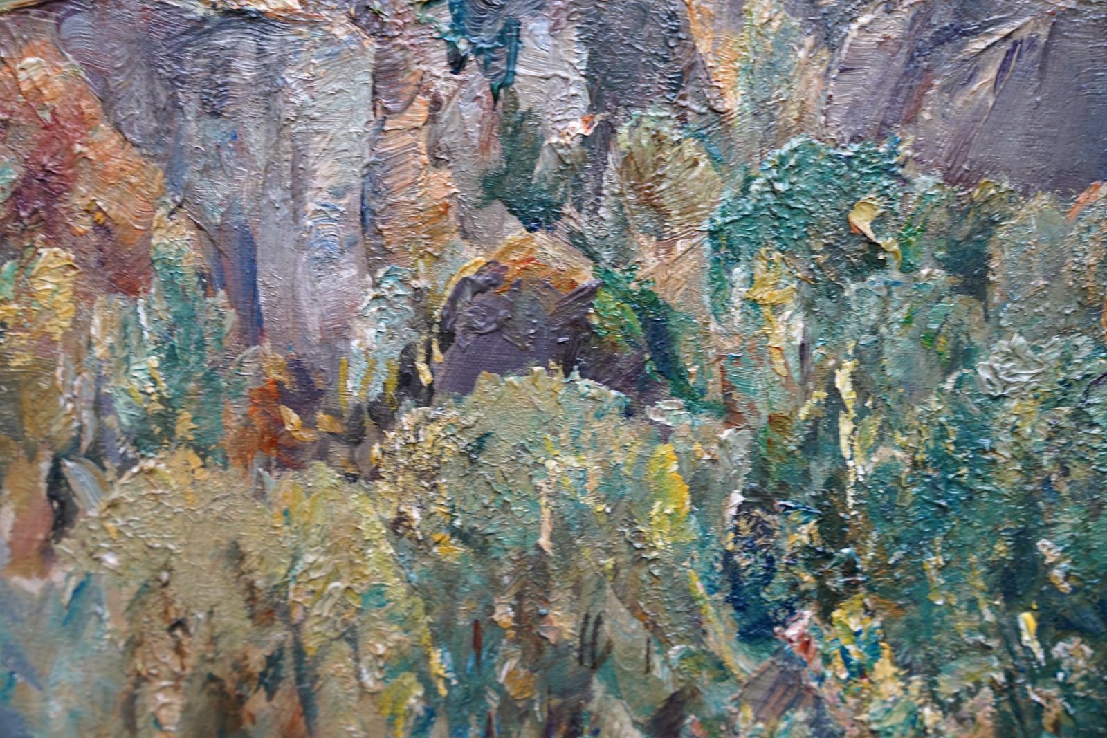 Evelyn Chestonthe Landslip Coastal View   British 1920s Art Landscape Oil Painting Neac Artistcirca 1920 photo 2015.0