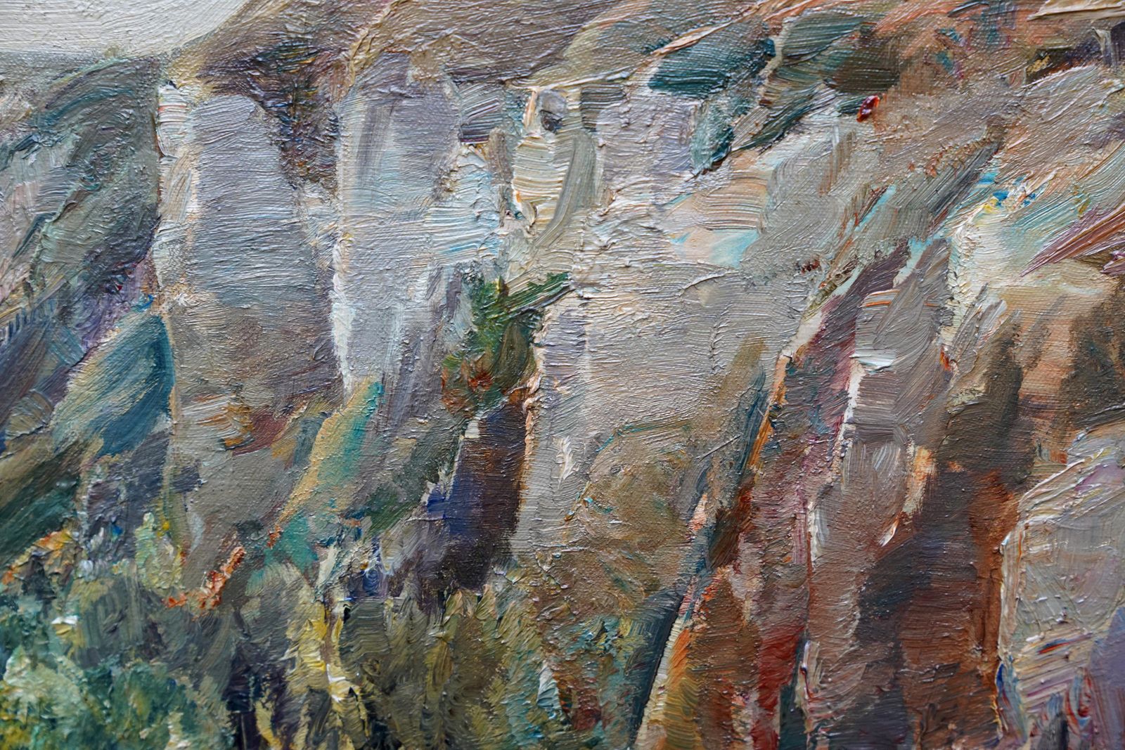 Evelyn Chestonthe Landslip Coastal View   British 1920s Art Landscape Oil Painting Neac Artistcirca 1920 photo buy