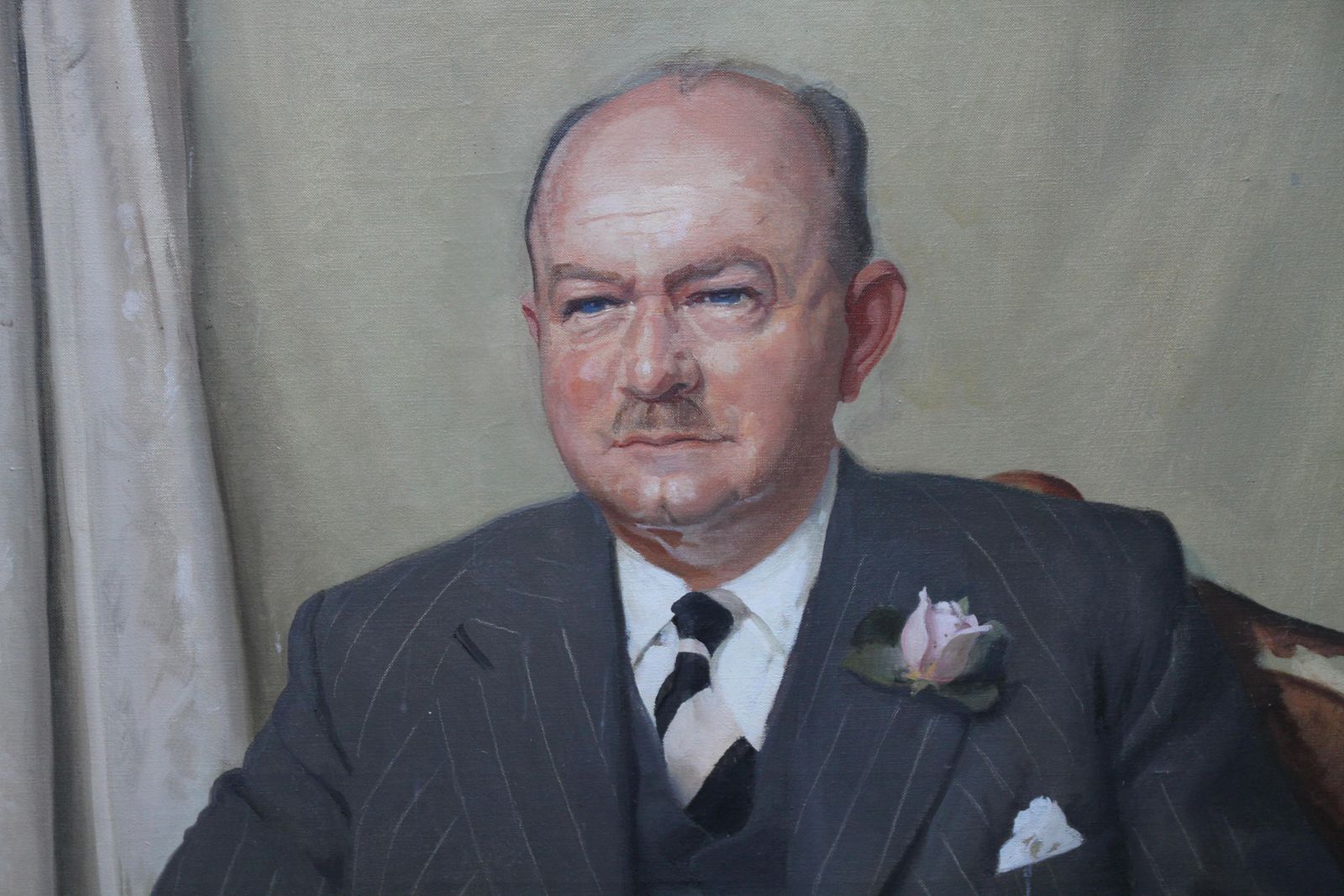 William Oliphant Hutchinsonportrait Of A Gentleman   Scottish Oil Painting Mid 20th Century Art1960 photo Art