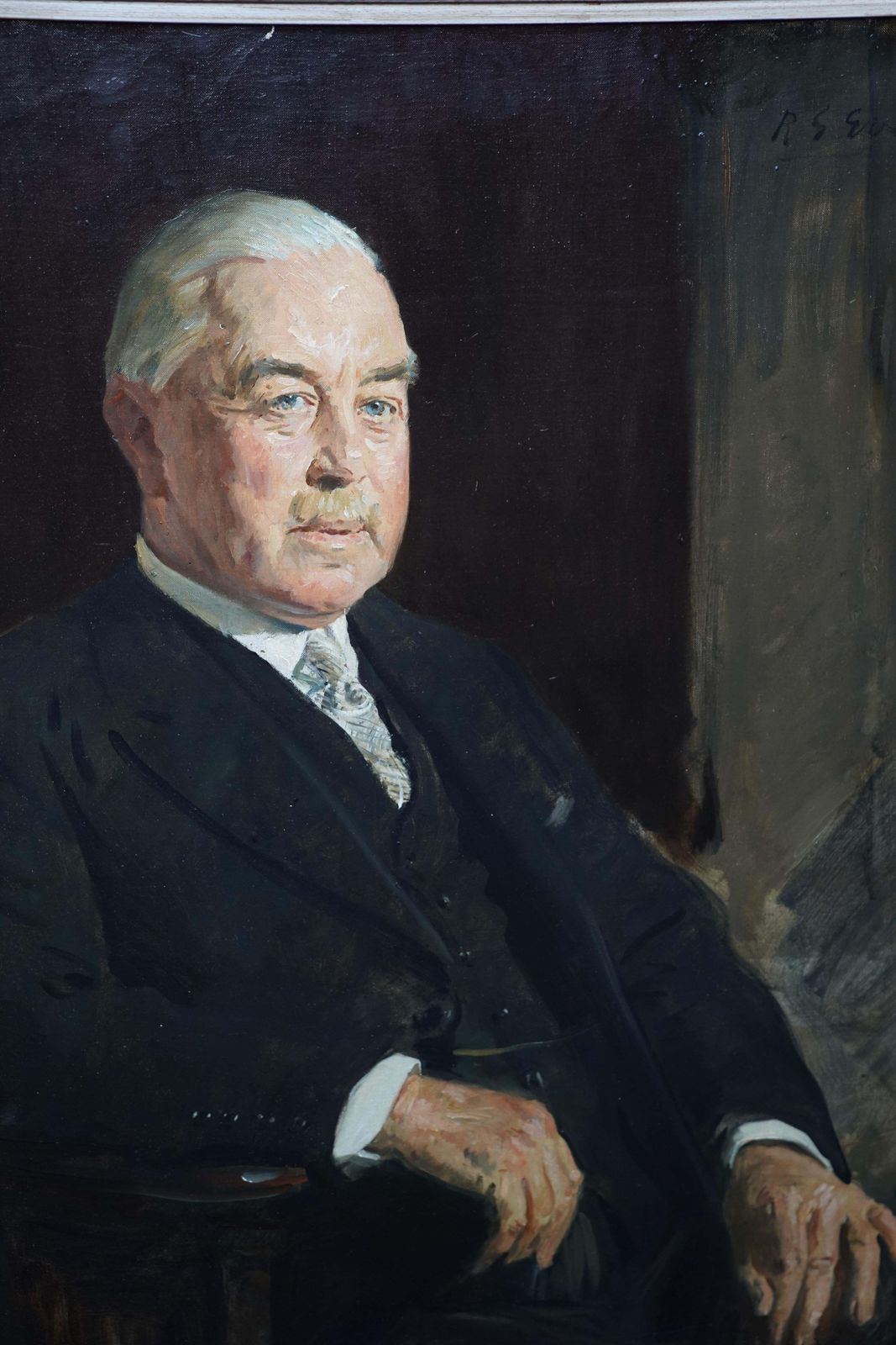 Reginald Grenville Evesportrait Of A Gentleman   British 30's Art Slade School Artist Oil Painting  1939 photo Art