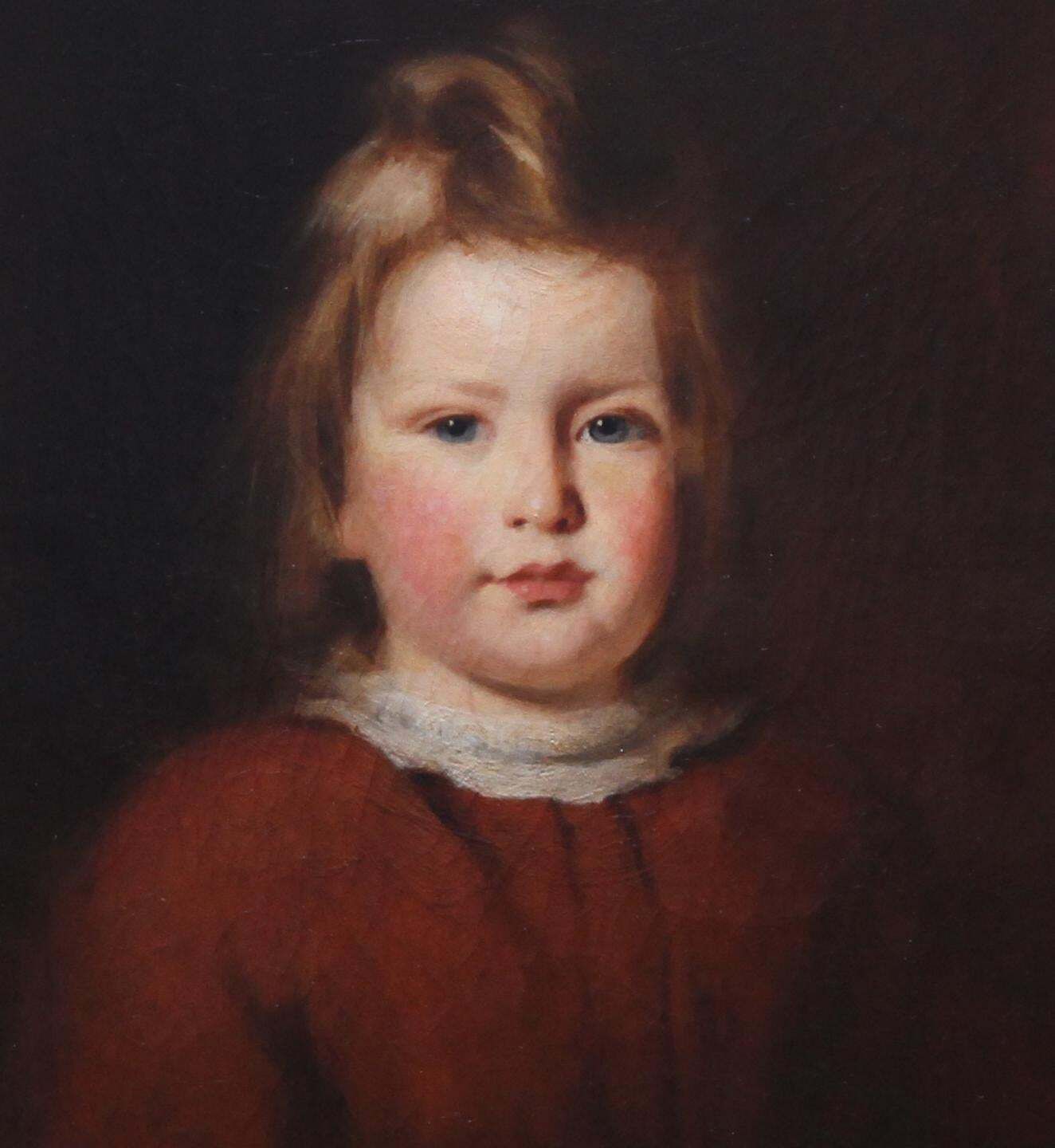 Unknownyoung Girl   Scottish Art Early 20th Century Oil Painting Female Portrait Circa 1900 photo for sale