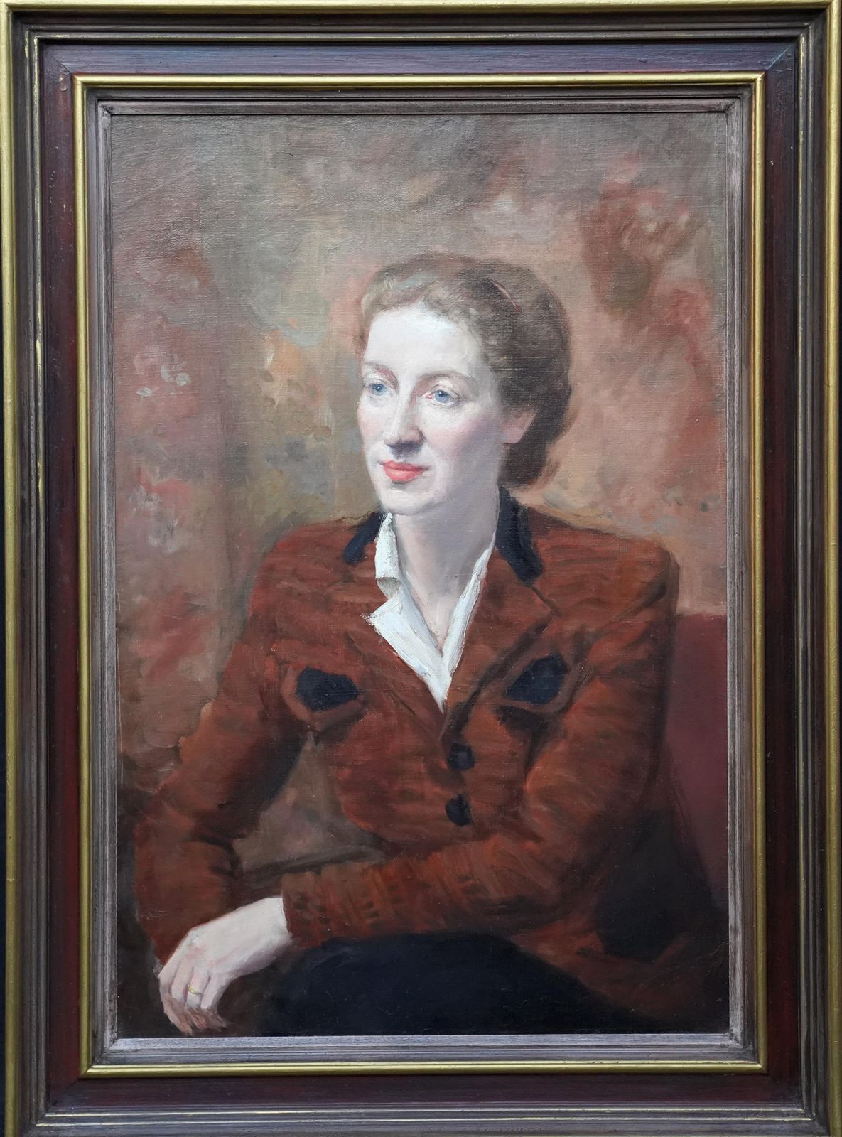 photo for sale Anthony Devasportrait Of Lady Audrey Norris   British 50s Post Impressionist Art Oil Paintingcirca 1950